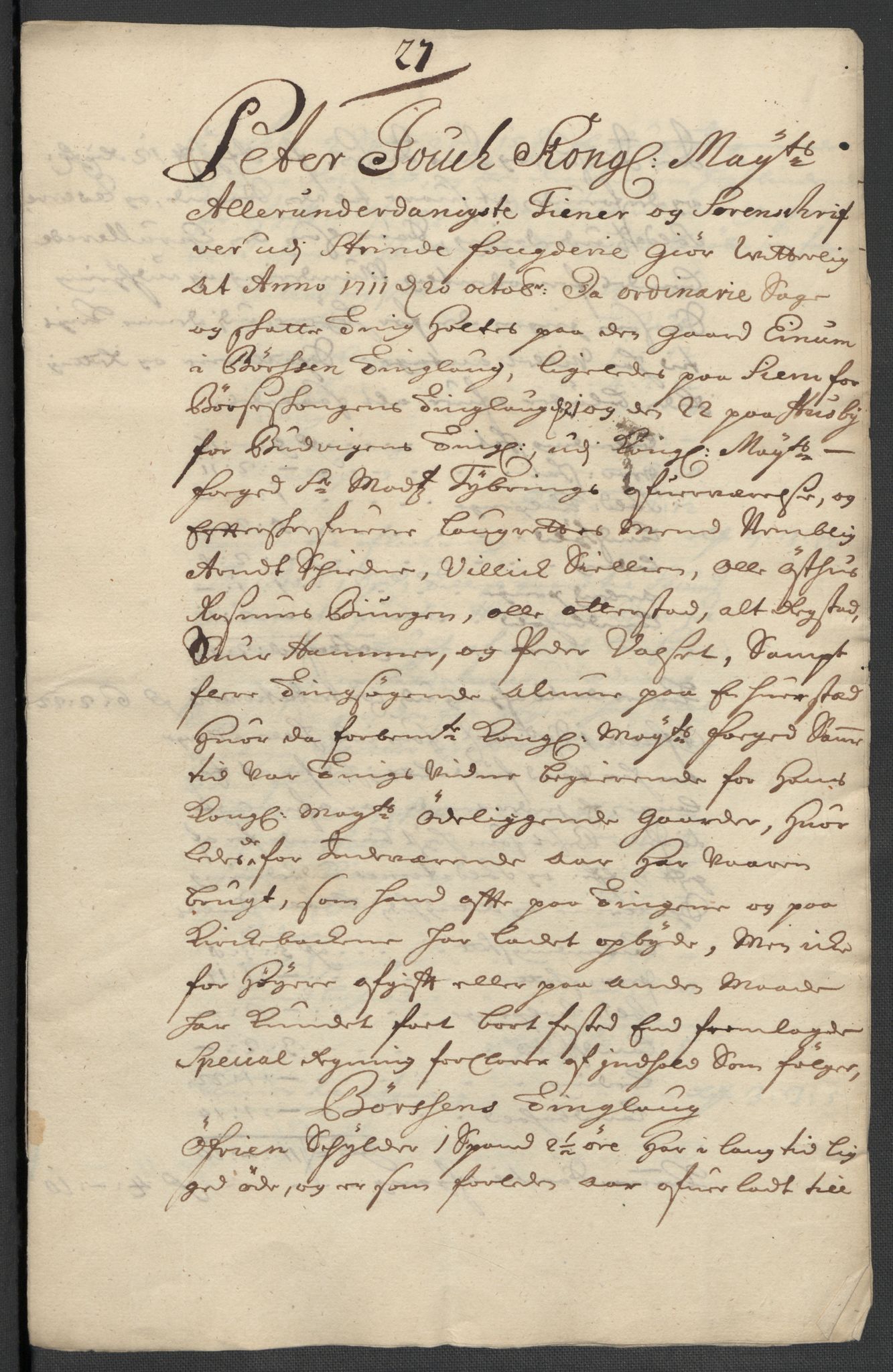 Rentekammeret inntil 1814, Reviderte regnskaper, Fogderegnskap, RA/EA-4092/R61/L4112: Fogderegnskap Strinda og Selbu, 1711, s. 202