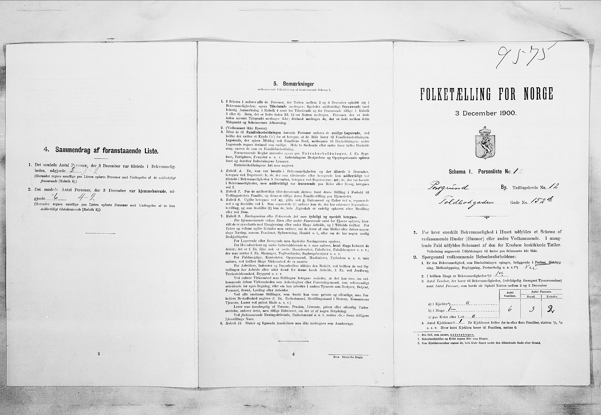 SAKO, Folketelling 1900 for 0805 Porsgrunn kjøpstad, 1900, s. 2234