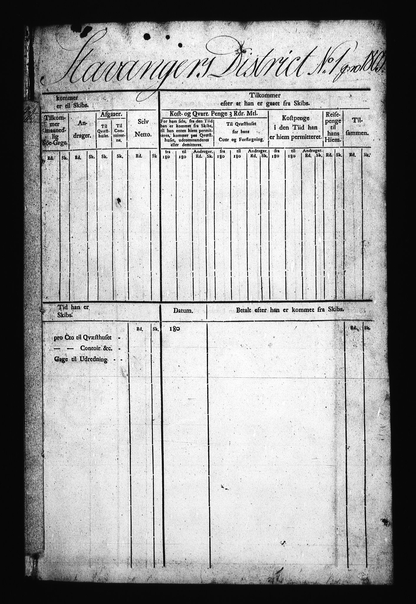 Sjøetaten, AV/RA-EA-3110/F/L0290: Stavanger distrikt, bind 1, 1805