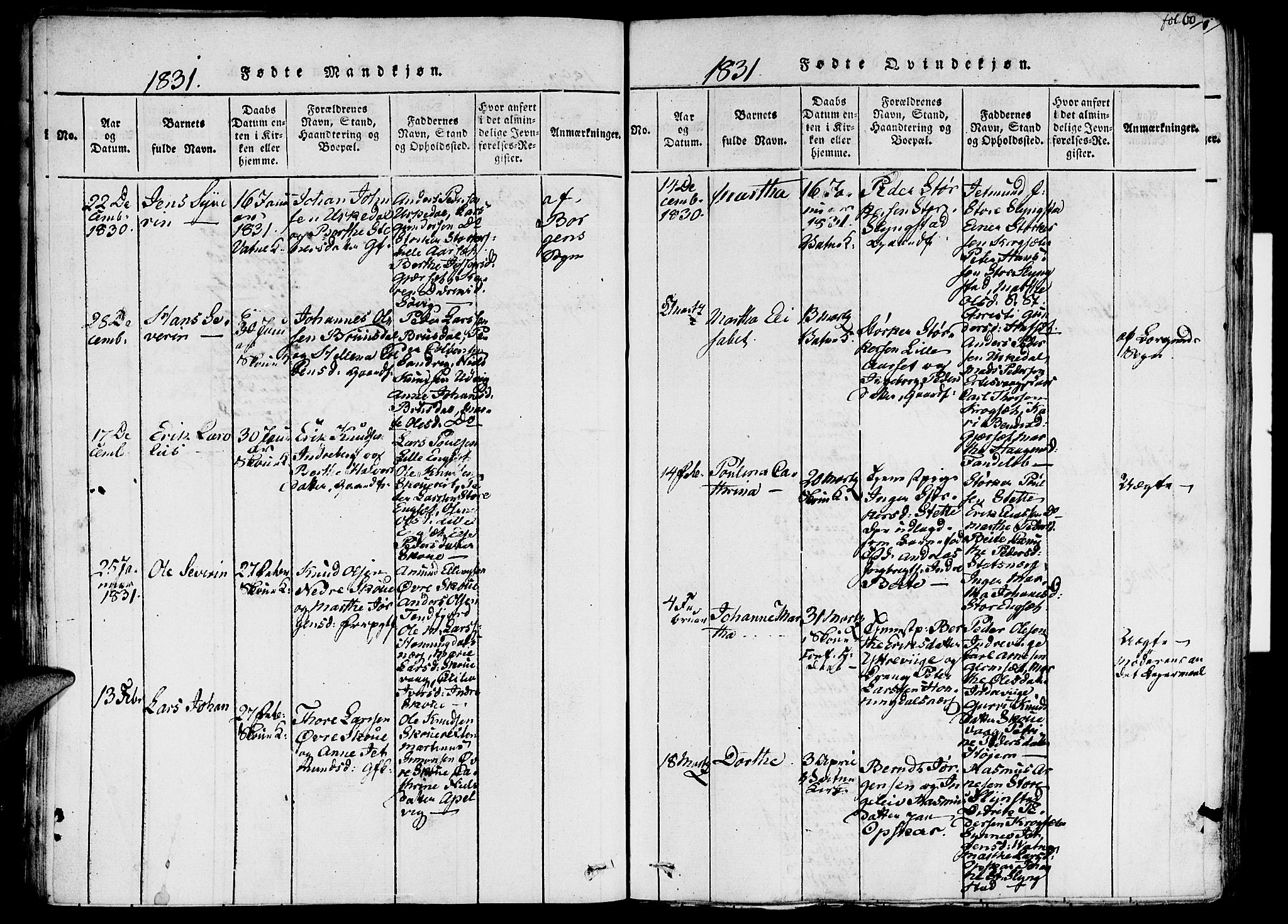 Ministerialprotokoller, klokkerbøker og fødselsregistre - Møre og Romsdal, AV/SAT-A-1454/524/L0351: Ministerialbok nr. 524A03, 1816-1838, s. 60