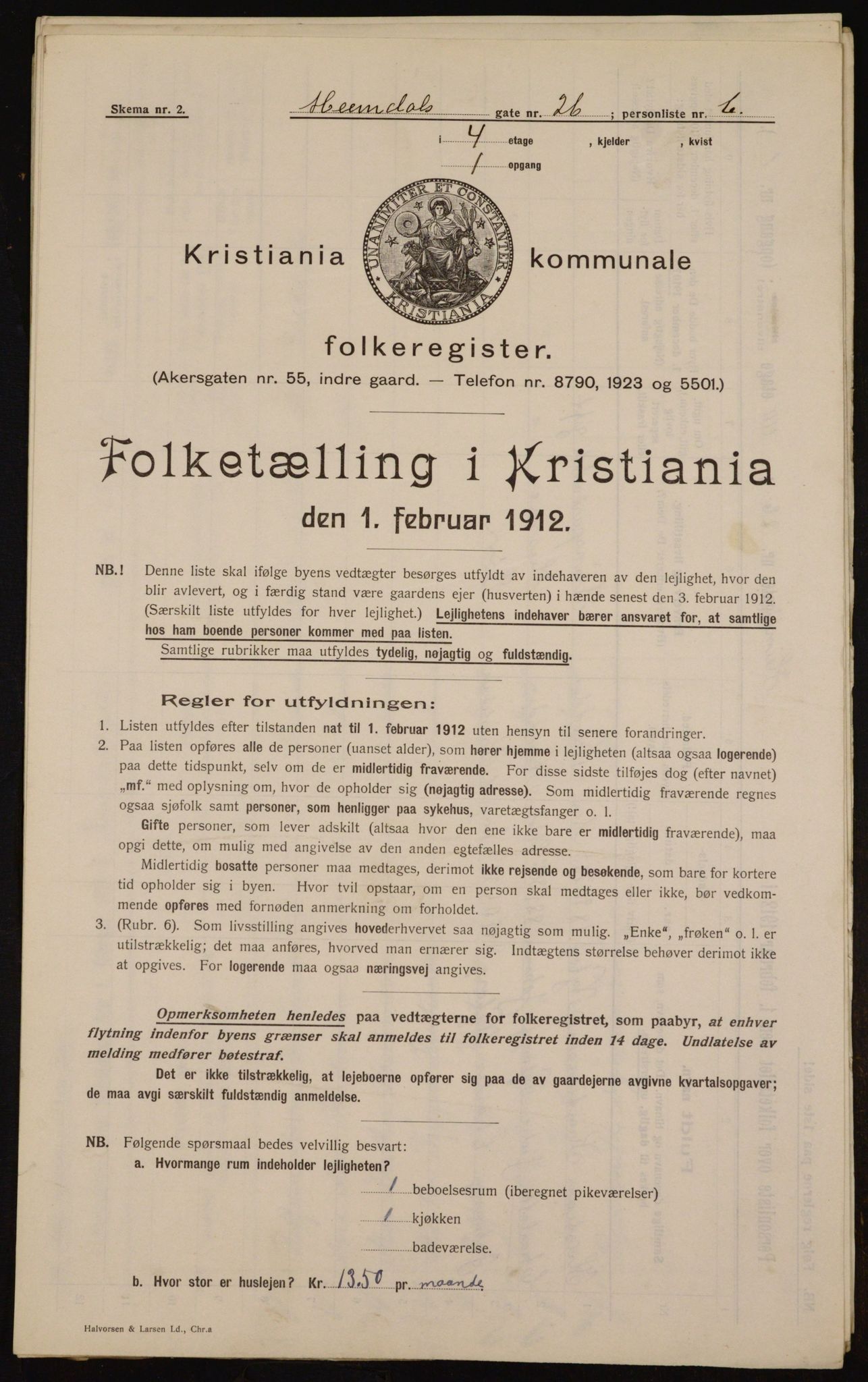 OBA, Kommunal folketelling 1.2.1912 for Kristiania, 1912, s. 37227