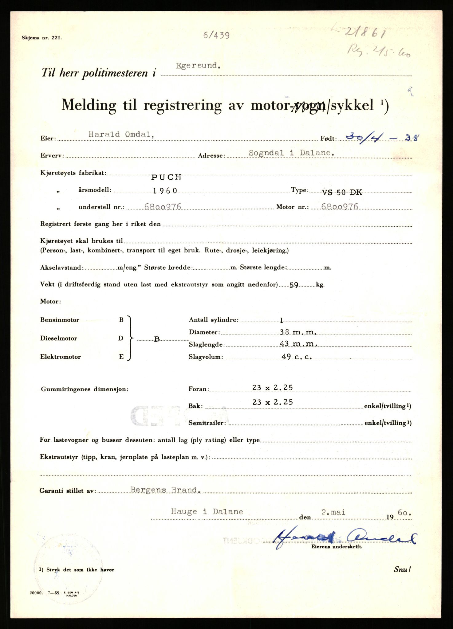 Stavanger trafikkstasjon, AV/SAST-A-101942/0/F/L0038: L-21500 - L-22252, 1930-1971, s. 1209