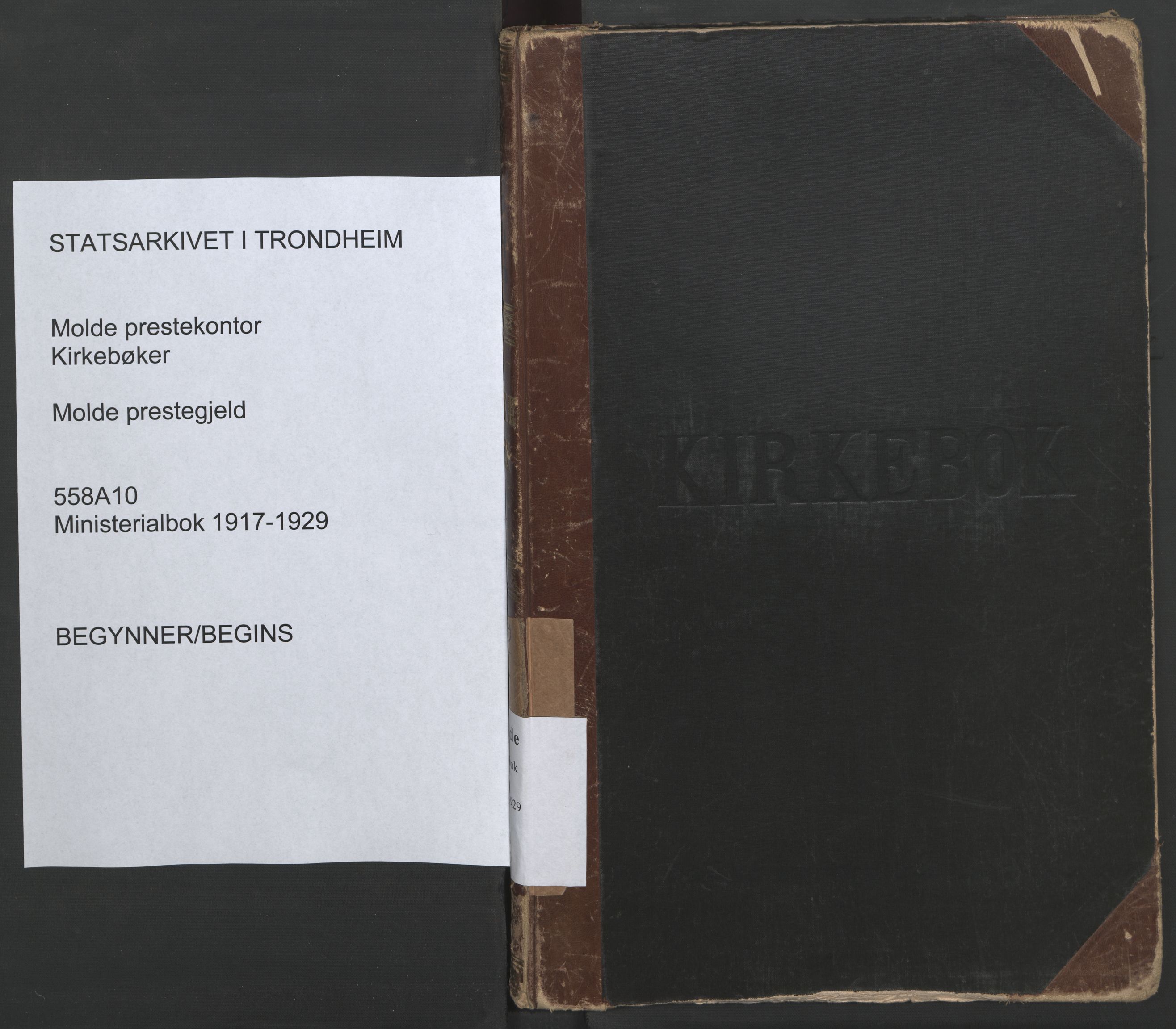 Ministerialprotokoller, klokkerbøker og fødselsregistre - Møre og Romsdal, SAT/A-1454/558/L0696: Ministerialbok nr. 558A10, 1917-1929