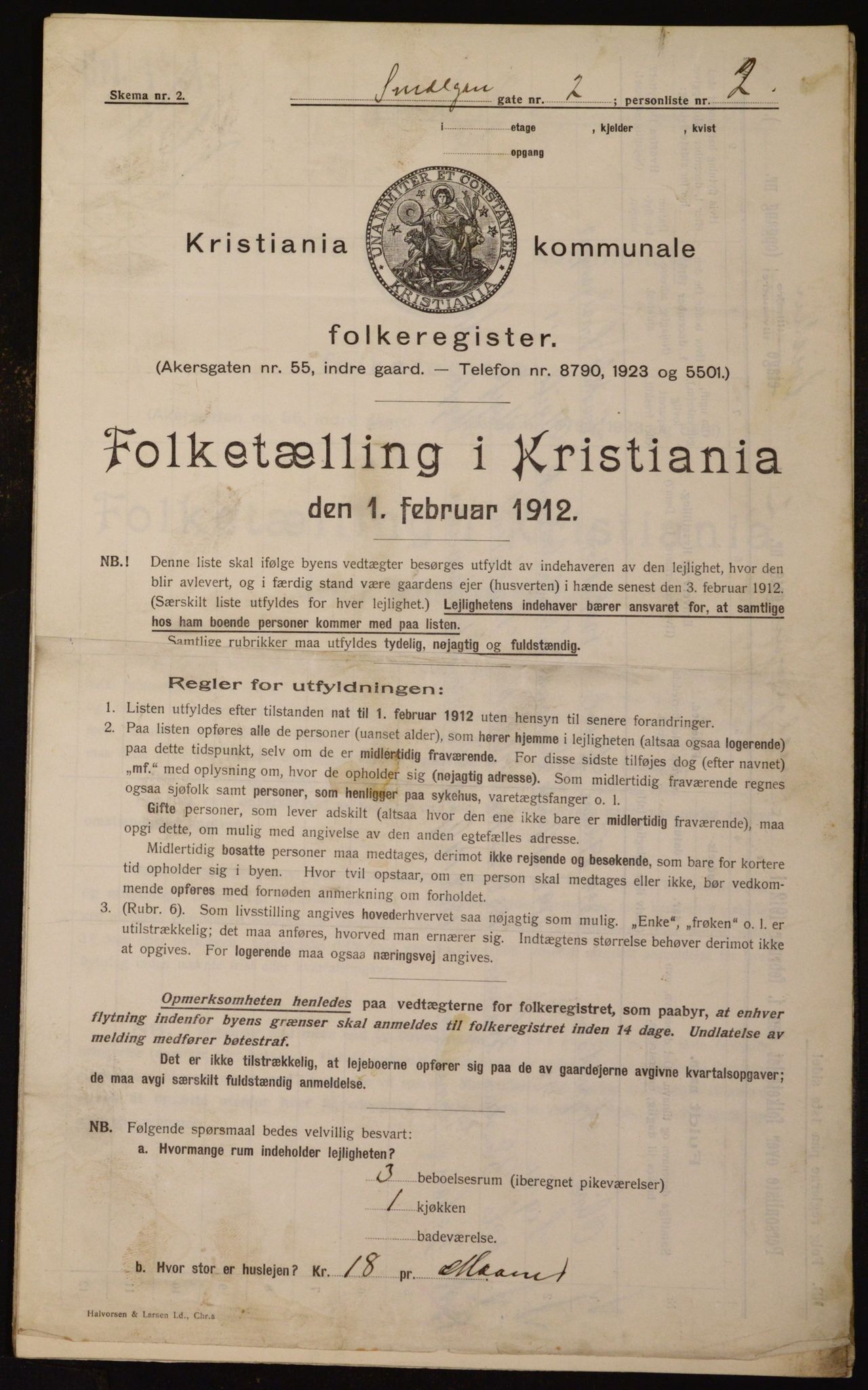 OBA, Kommunal folketelling 1.2.1912 for Kristiania, 1912, s. 97267