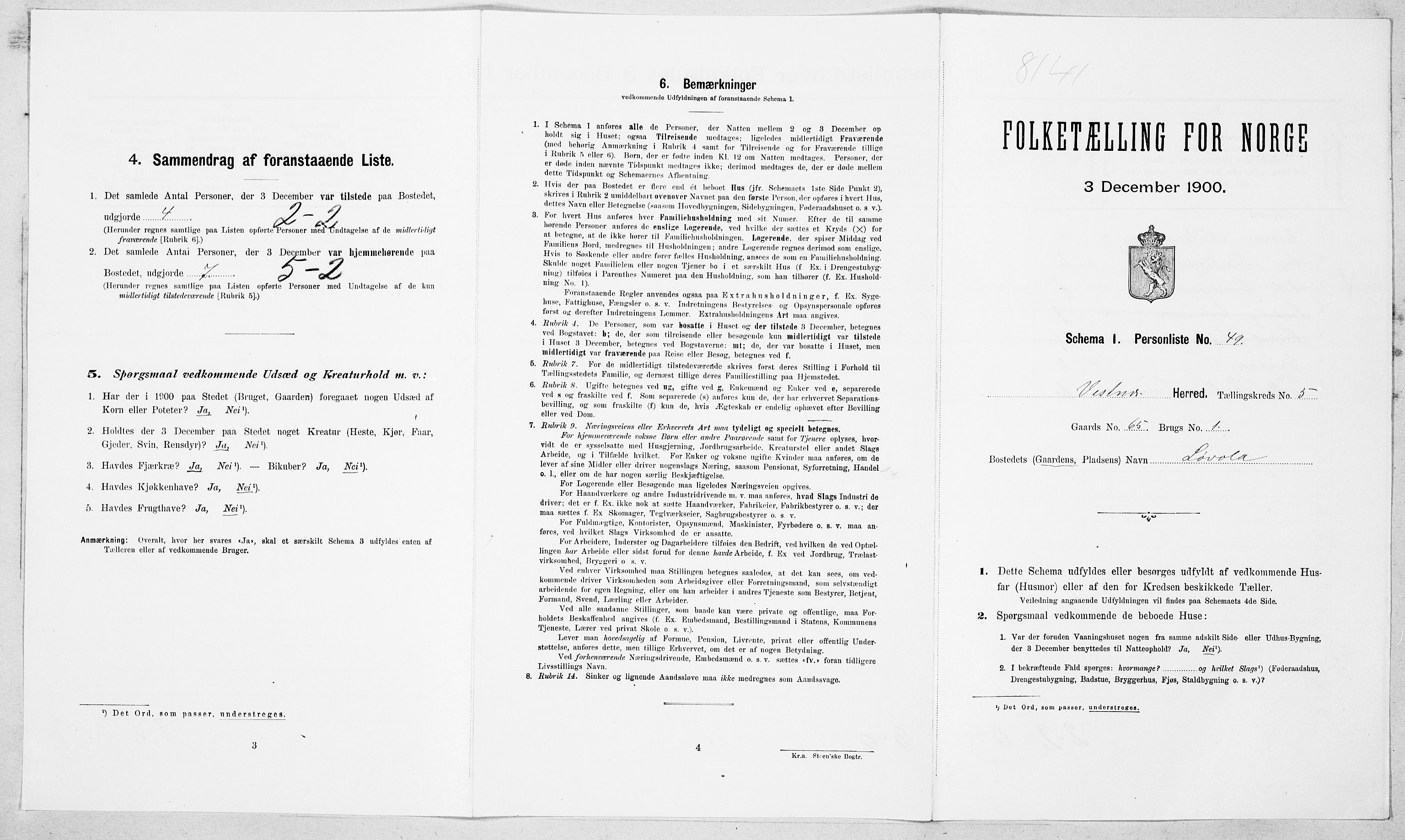 SAT, Folketelling 1900 for 1535 Vestnes herred, 1900, s. 599