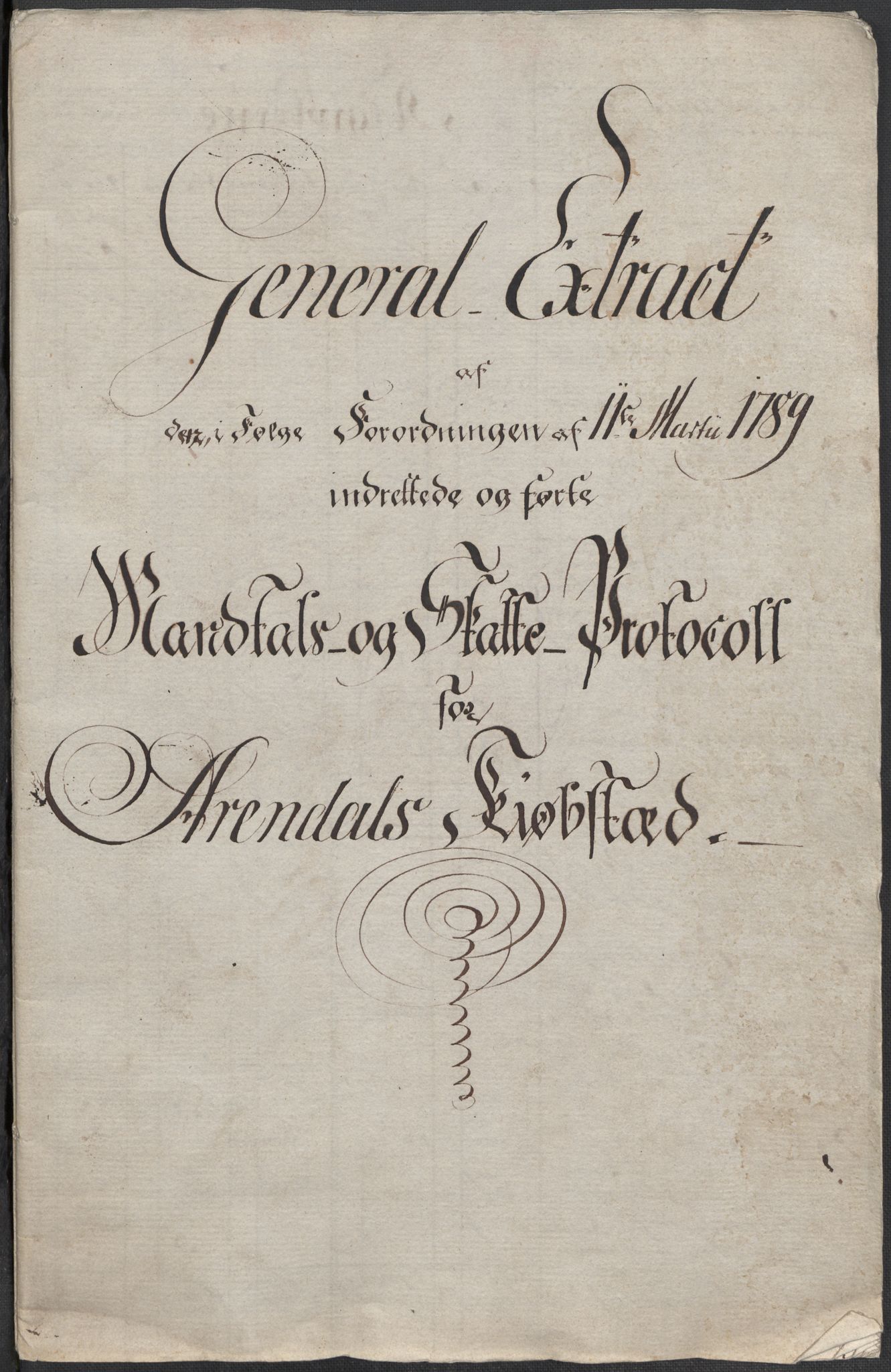 Rentekammeret inntil 1814, Reviderte regnskaper, Mindre regnskaper, RA/EA-4068/Rf/Rfe/L0002: Arendal. Bergen, 1789, s. 322