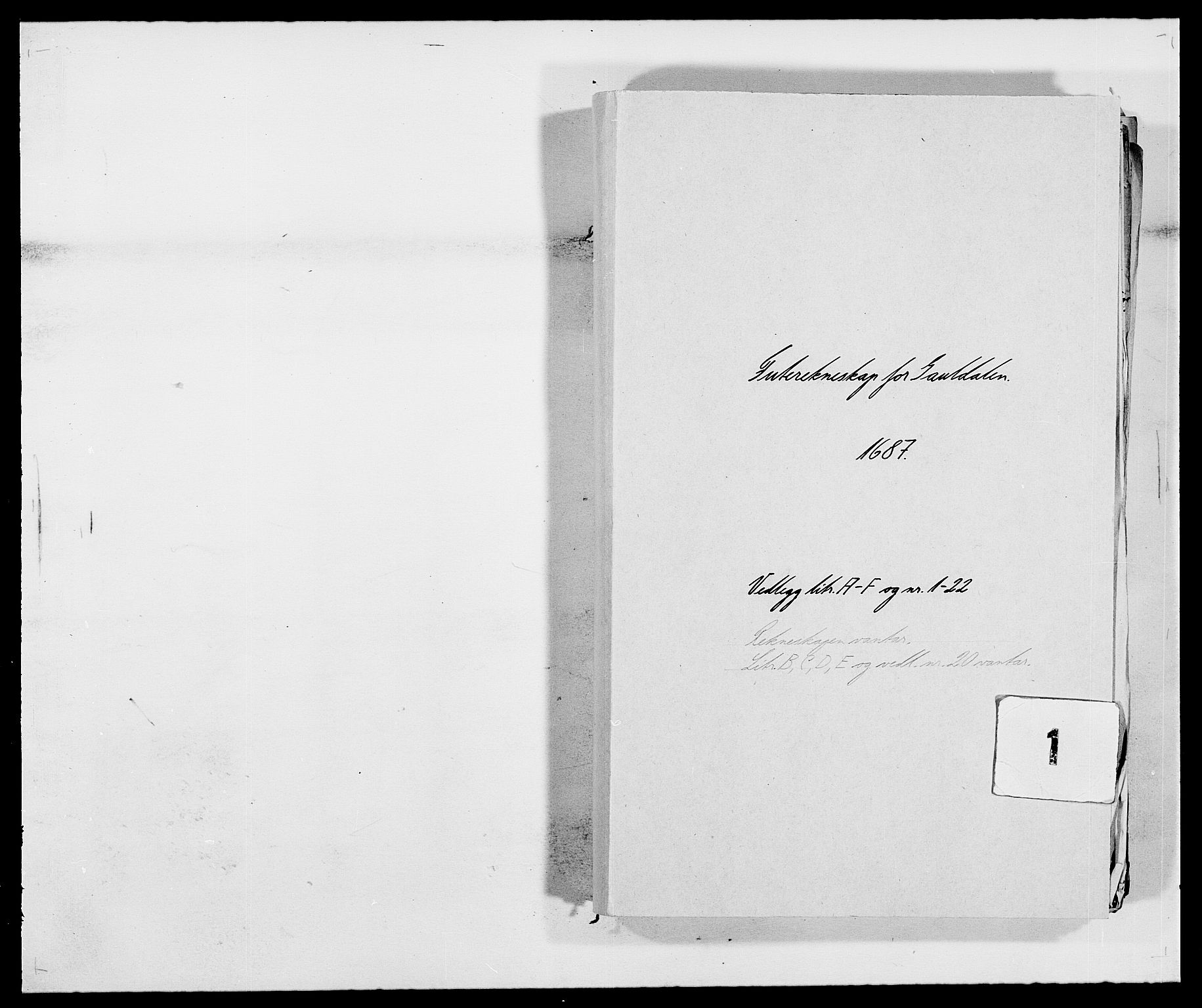 Rentekammeret inntil 1814, Reviderte regnskaper, Fogderegnskap, AV/RA-EA-4092/R59/L3939: Fogderegnskap Gauldal, 1687-1688, s. 1