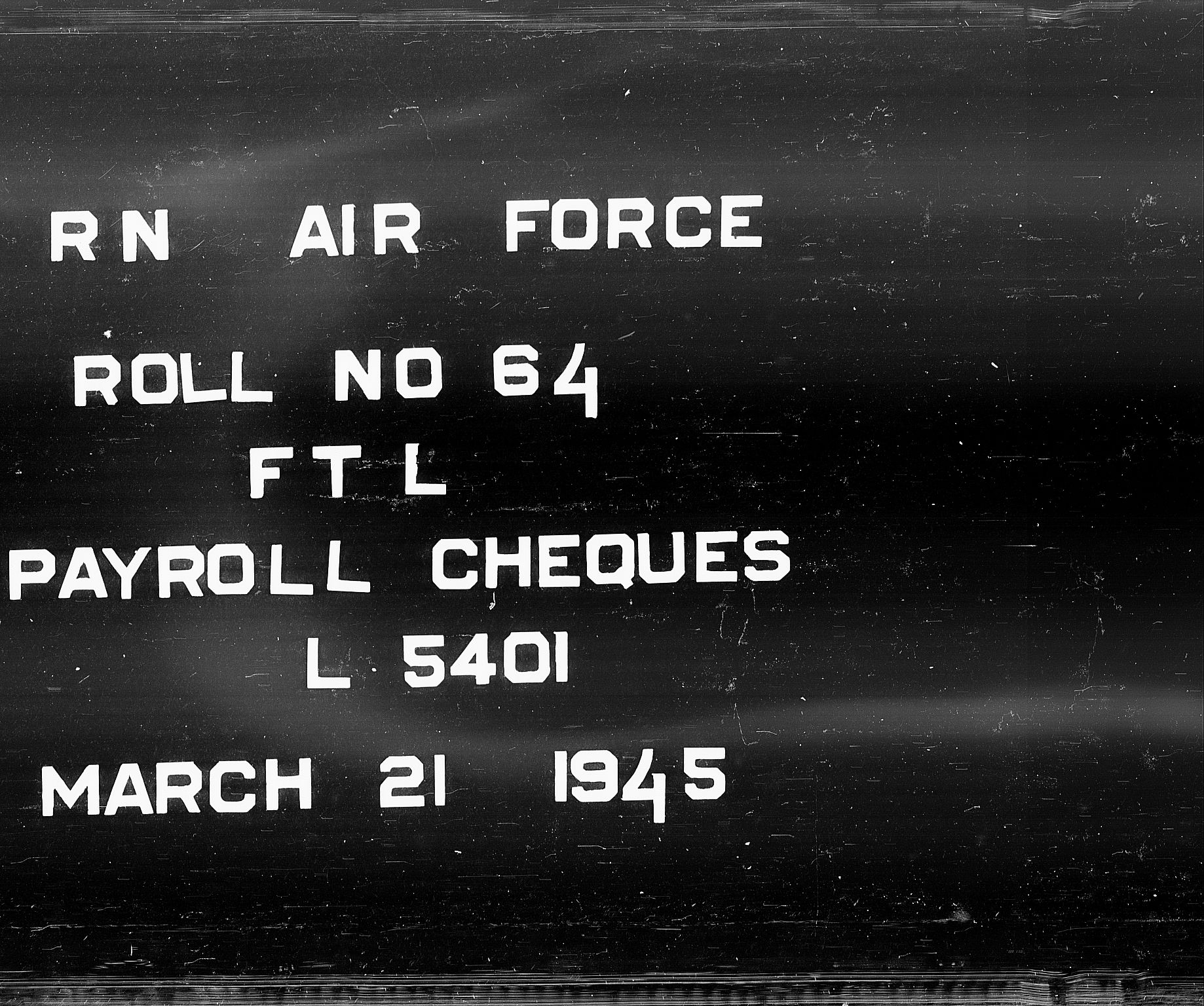 Forsvaret, Flyvåpnenes treningsleir 1940-1945, RA/RAFA-3974/V/L0064: Sjekker.  F.T.L. lønningssjekker L-5 401 til L-10 900., 1940-1945