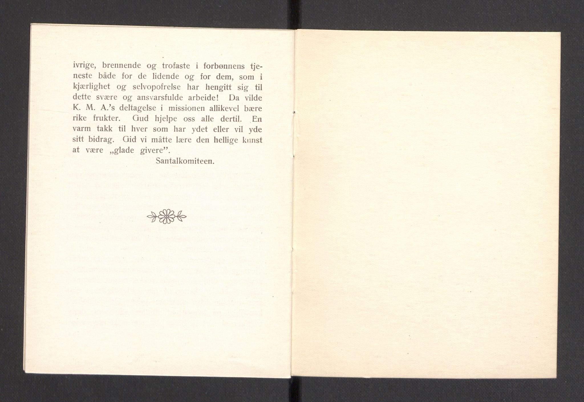 Kvinnelige Misjonsarbeidere, AV/RA-PA-0699/F/Fa/L0001/0008: -- / Trykte beretninger. 10-, 20, 25, og 30-årsjubileum, 1902-1932