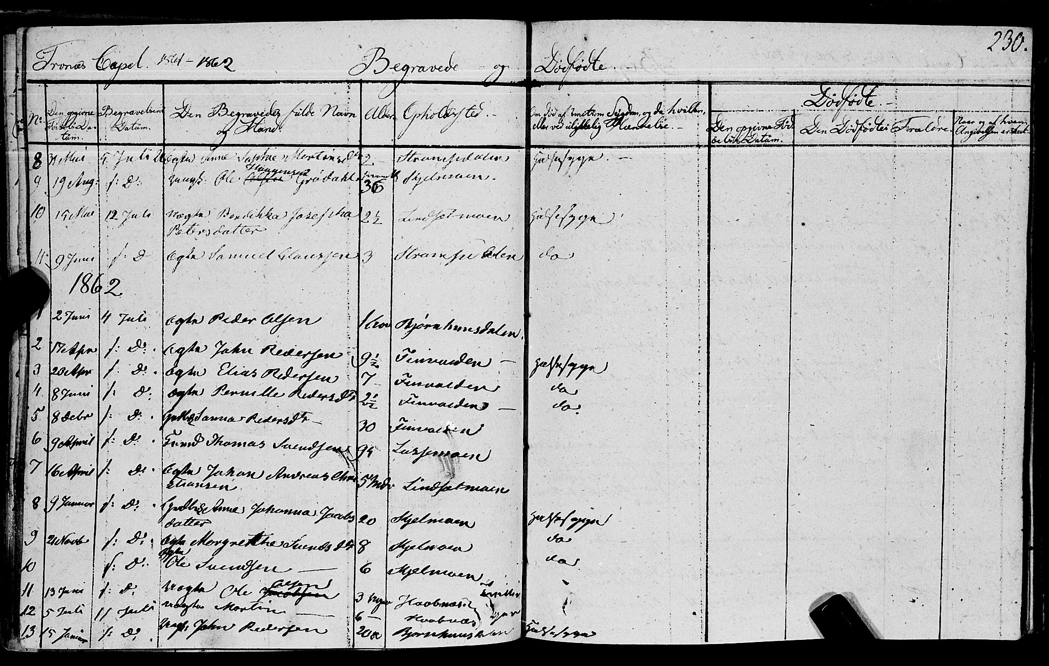 Ministerialprotokoller, klokkerbøker og fødselsregistre - Nord-Trøndelag, AV/SAT-A-1458/762/L0538: Ministerialbok nr. 762A02 /2, 1833-1879, s. 230