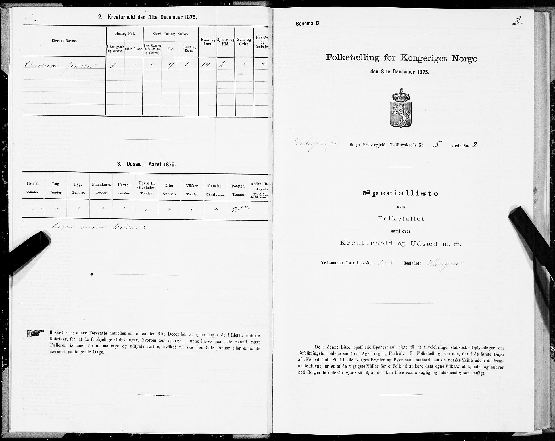 SAT, Folketelling 1875 for 1862P Borge prestegjeld, 1875, s. 4003