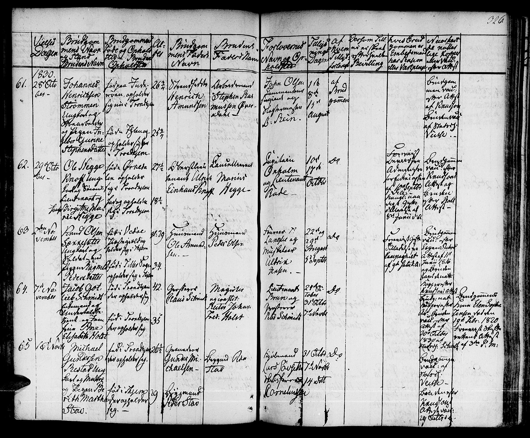 Ministerialprotokoller, klokkerbøker og fødselsregistre - Sør-Trøndelag, SAT/A-1456/601/L0045: Ministerialbok nr. 601A13, 1821-1831, s. 326