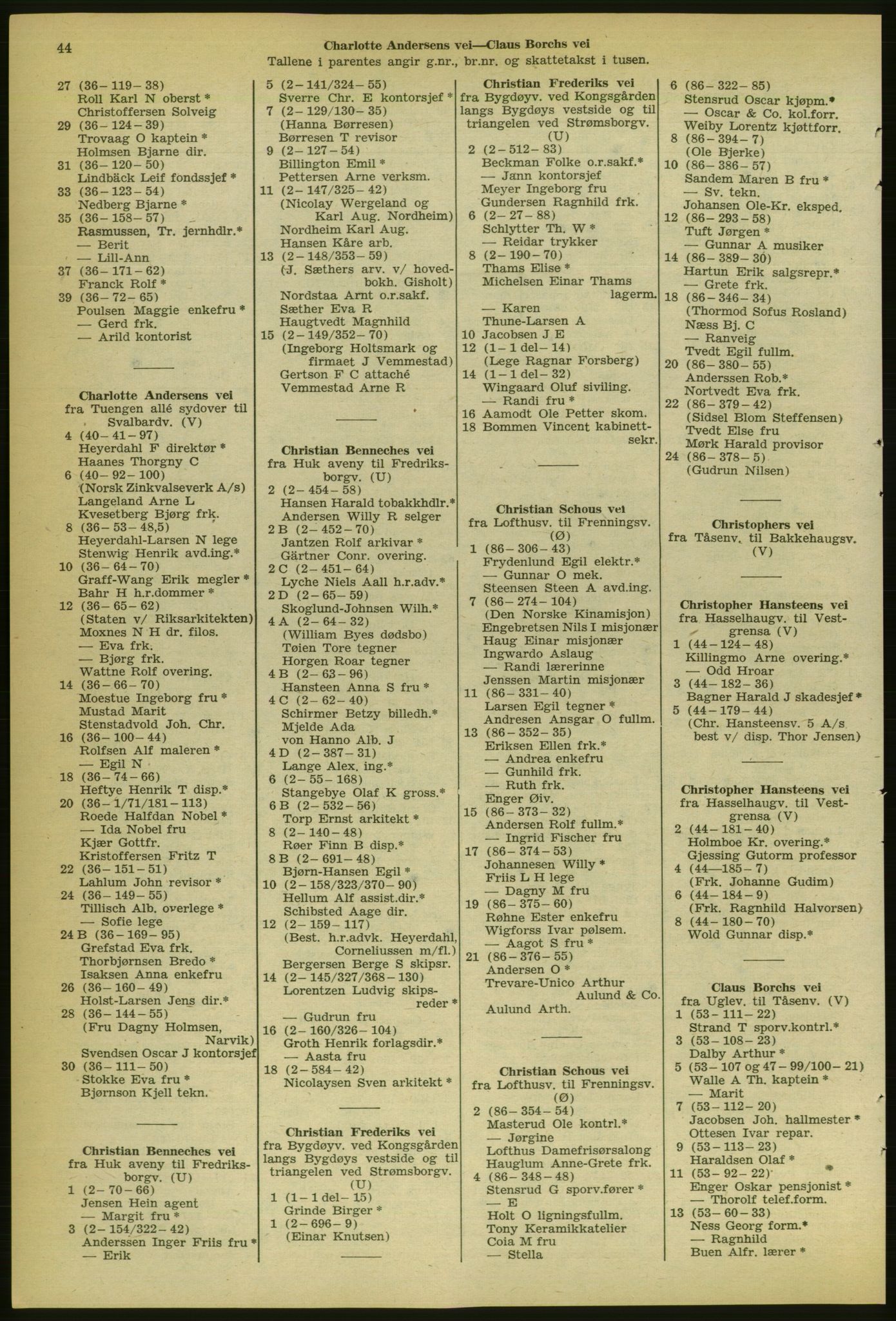 Kristiania/Oslo adressebok, PUBL/-, 1956-1957, s. 44