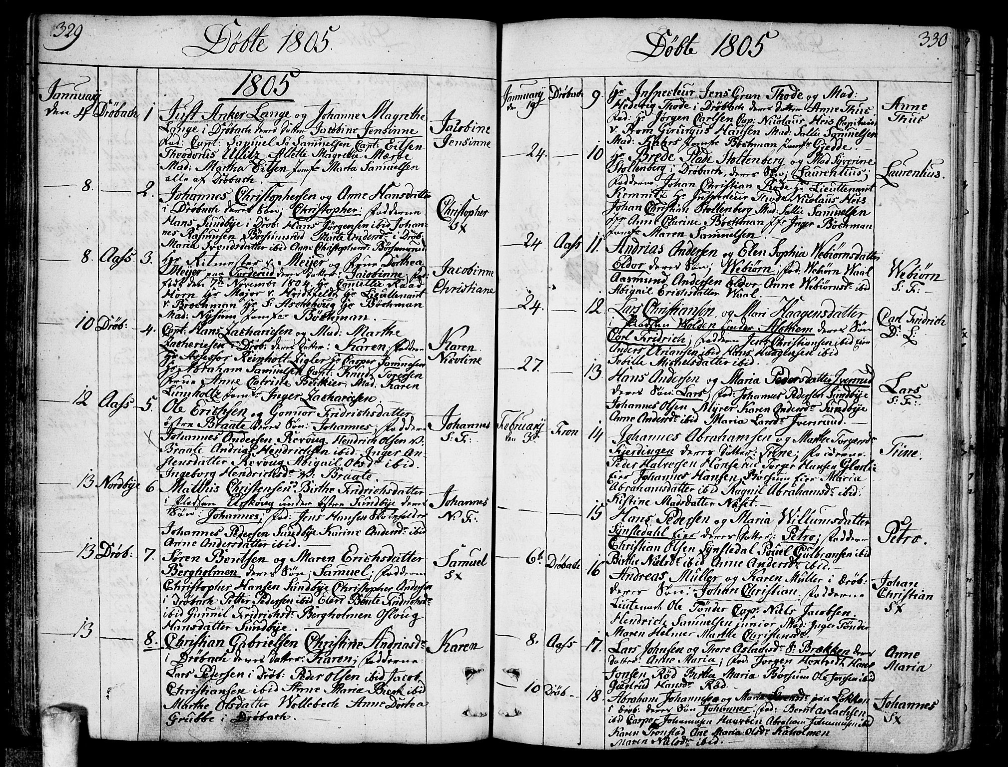 Ås prestekontor Kirkebøker, AV/SAO-A-10894/F/Fa/L0002: Ministerialbok nr. I 2, 1778-1813, s. 329-330