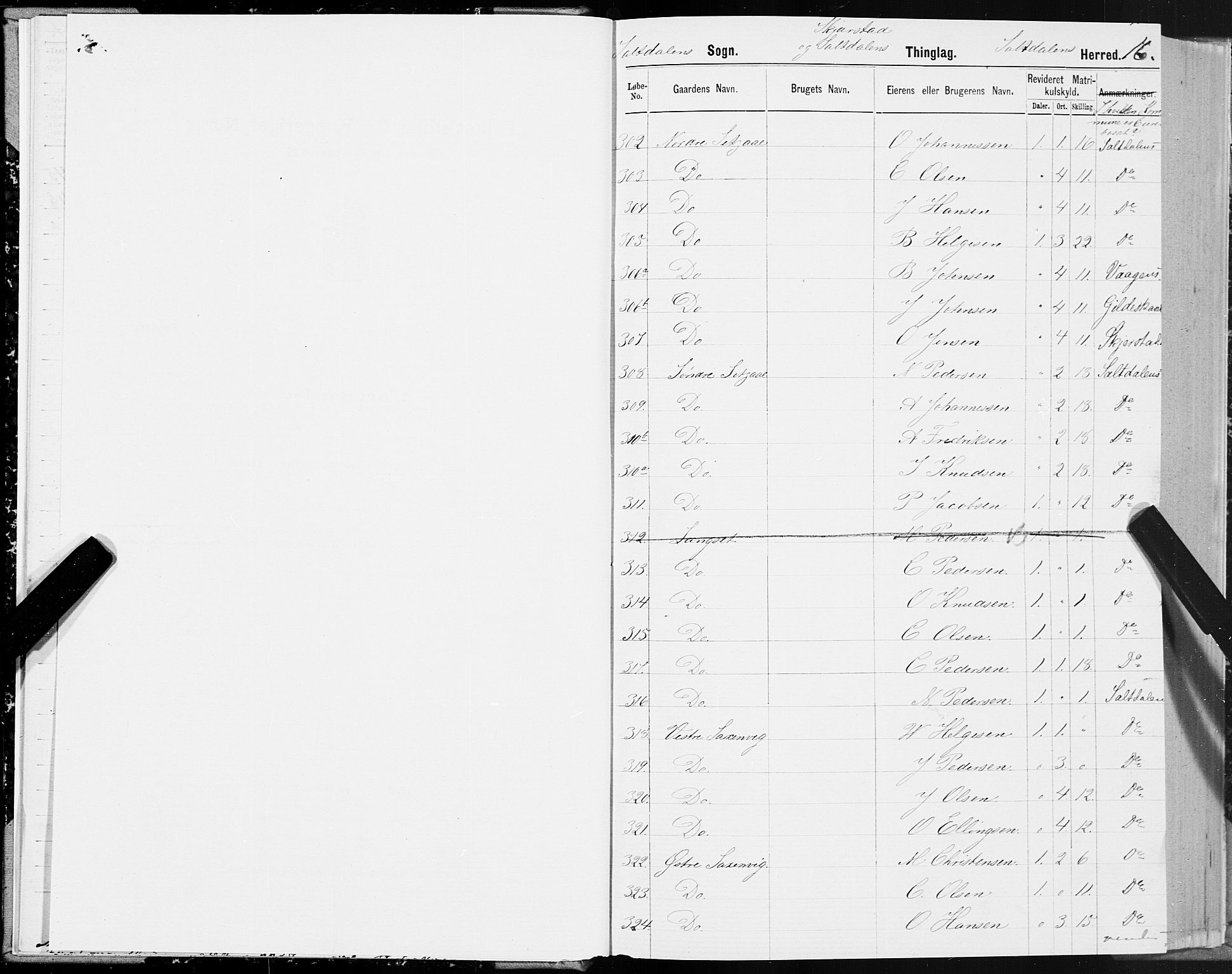 SAT, Folketelling 1875 for 1840P Saltdal prestegjeld, 1875, s. 1016