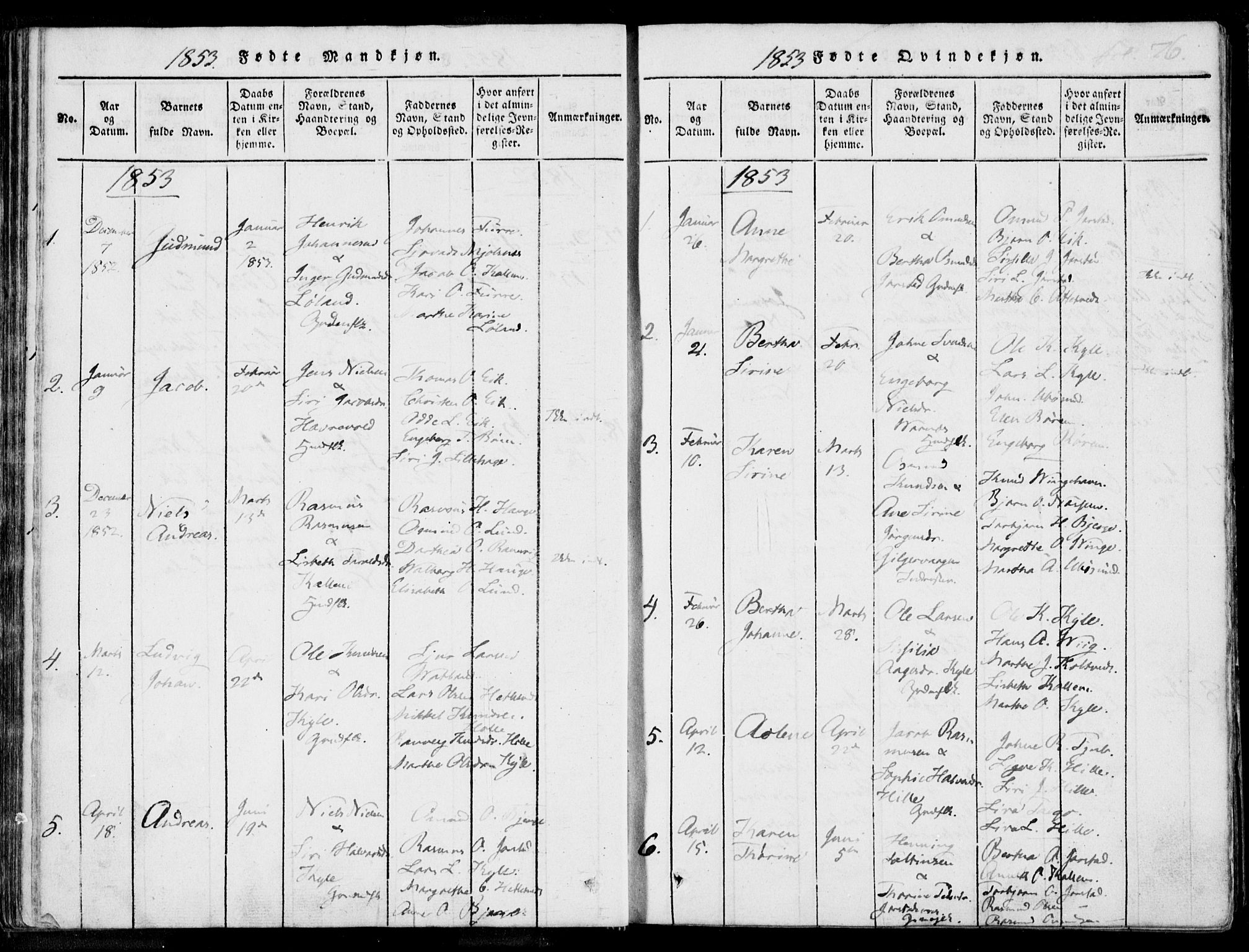 Nedstrand sokneprestkontor, SAST/A-101841/01/IV: Ministerialbok nr. A 7, 1816-1870, s. 76