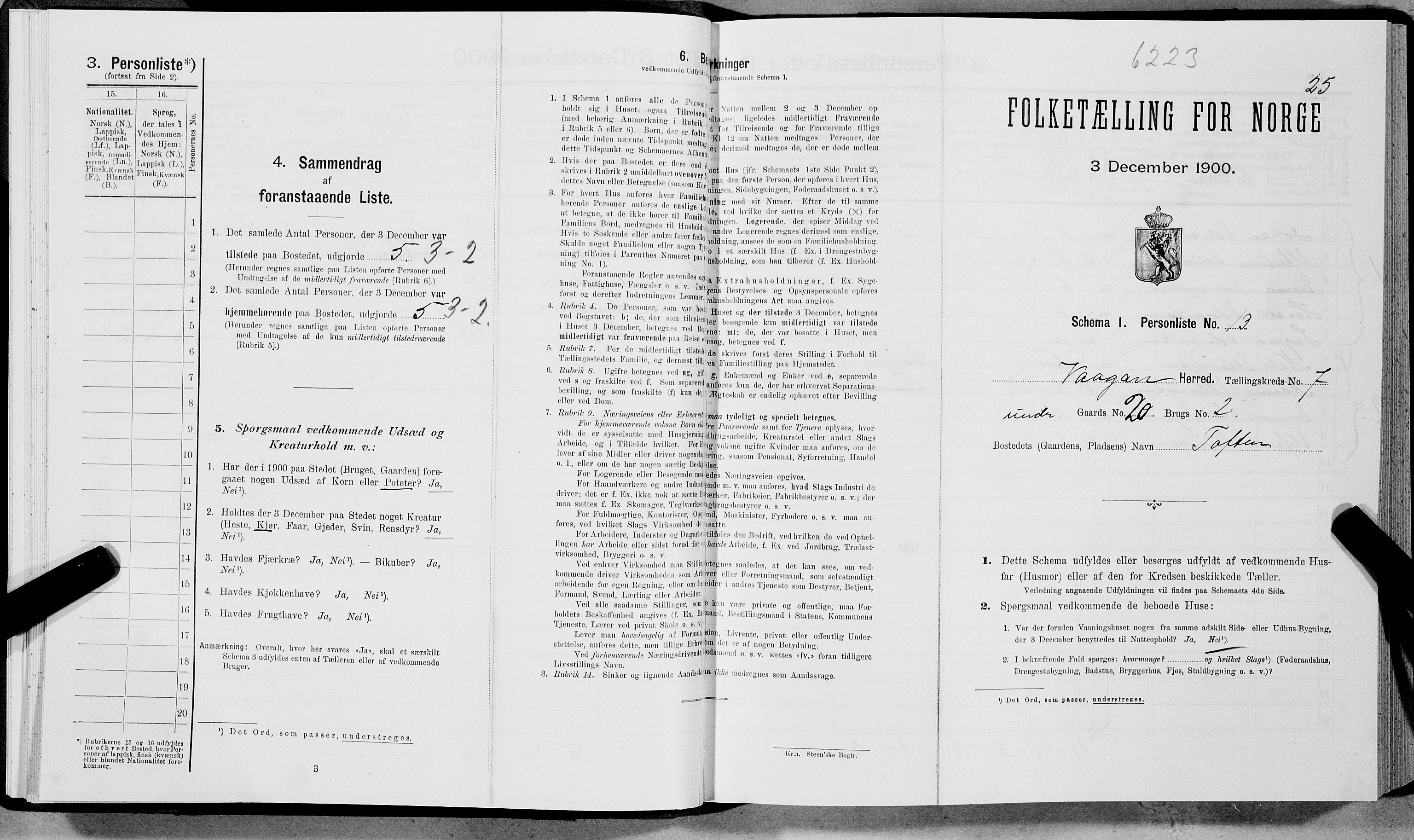 SAT, Folketelling 1900 for 1865 Vågan herred, 1900, s. 923