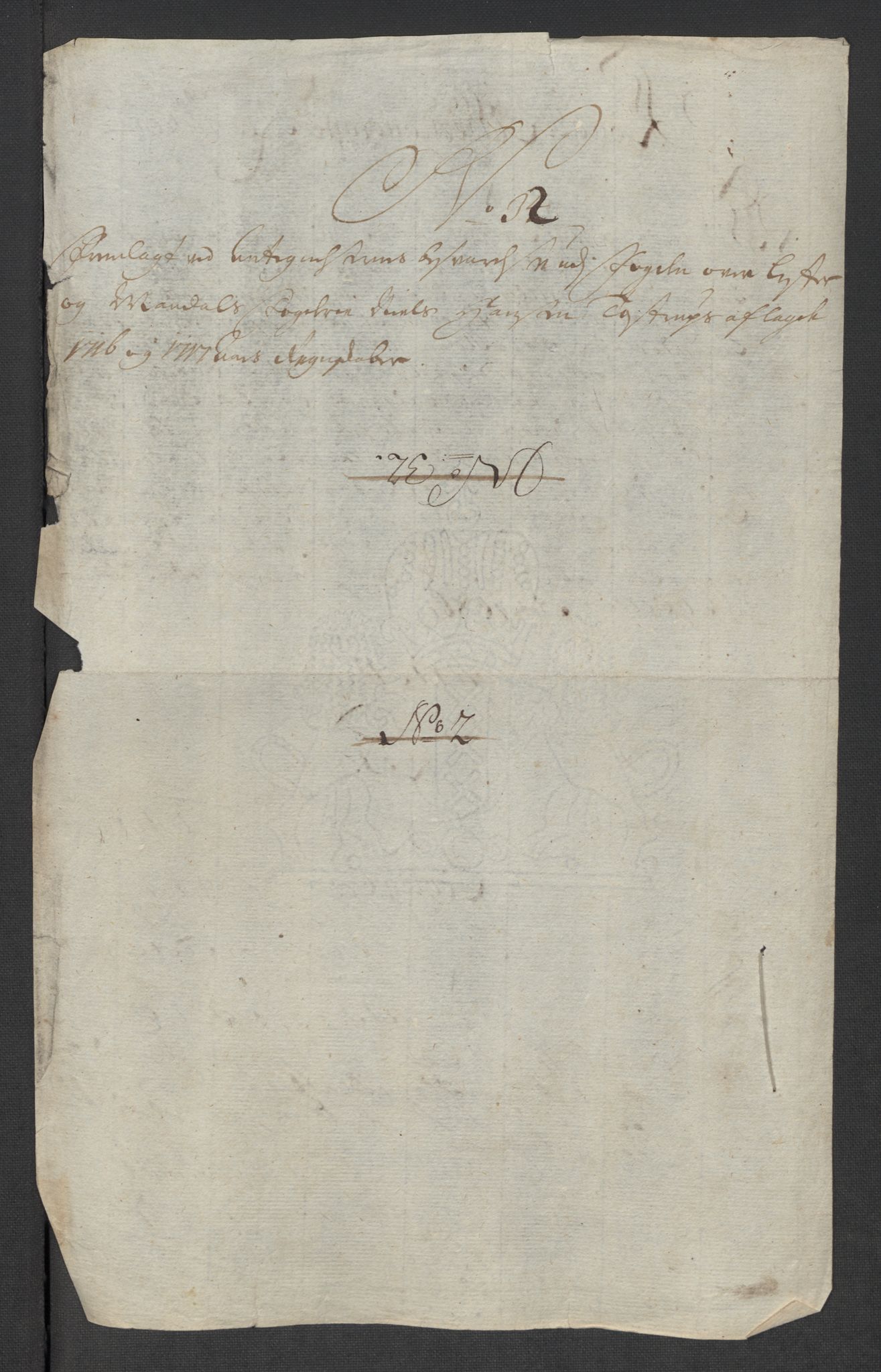 Rentekammeret inntil 1814, Reviderte regnskaper, Fogderegnskap, AV/RA-EA-4092/R43/L2562: Fogderegnskap Lista og Mandal, 1717, s. 192