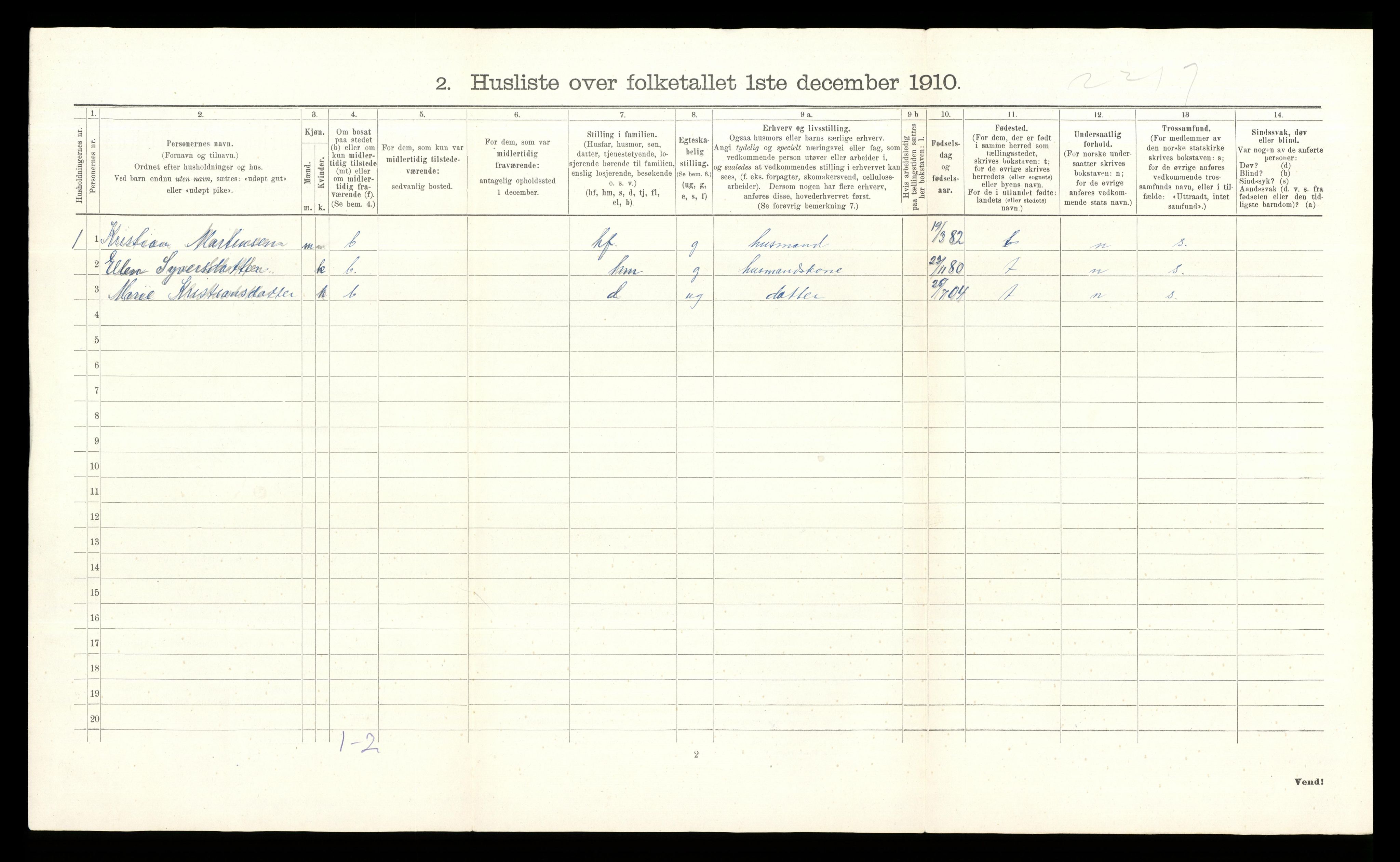 RA, Folketelling 1910 for 0538 Nordre Land herred, 1910, s. 910