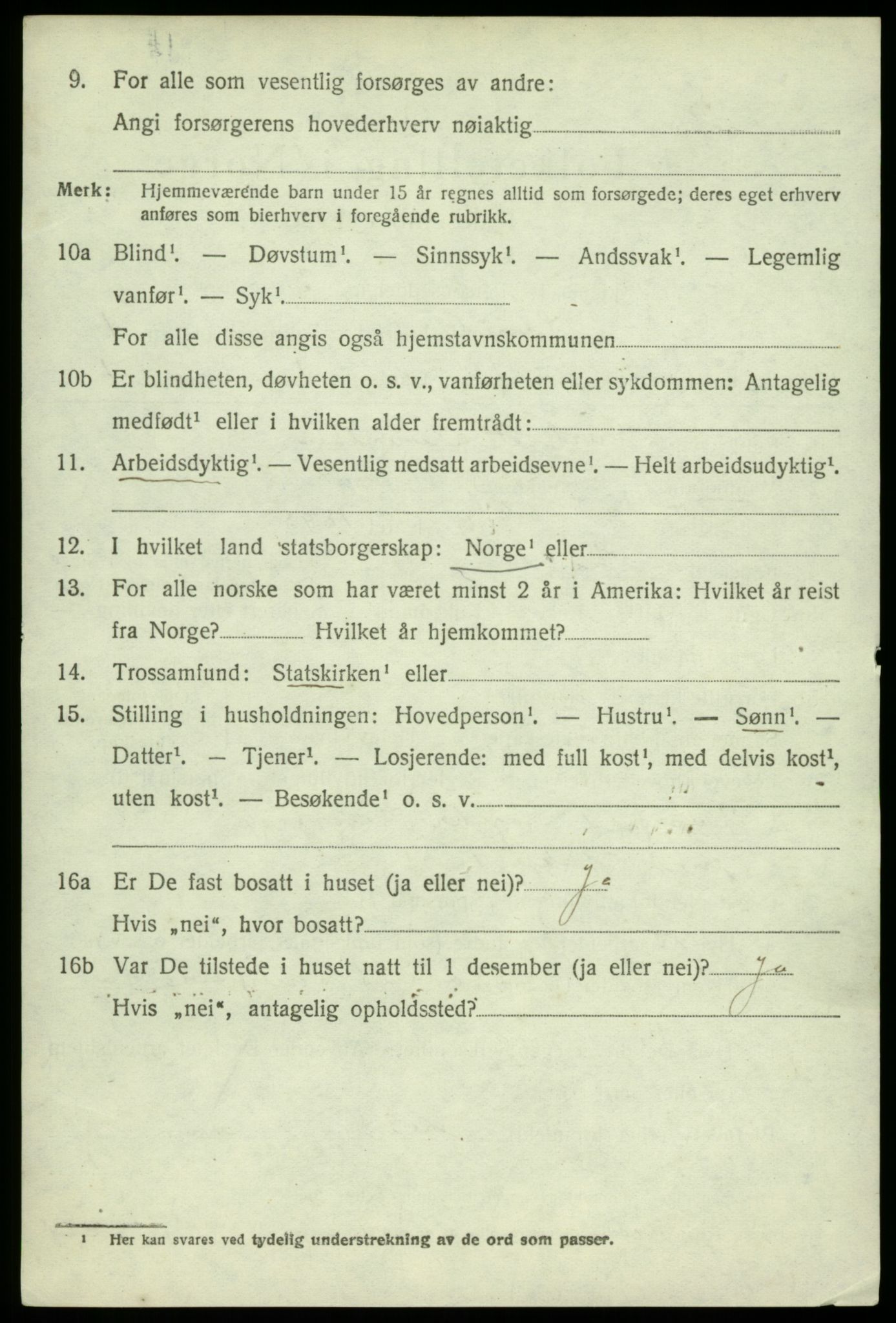 SAB, Folketelling 1920 for 1245 Sund herred, 1920, s. 924