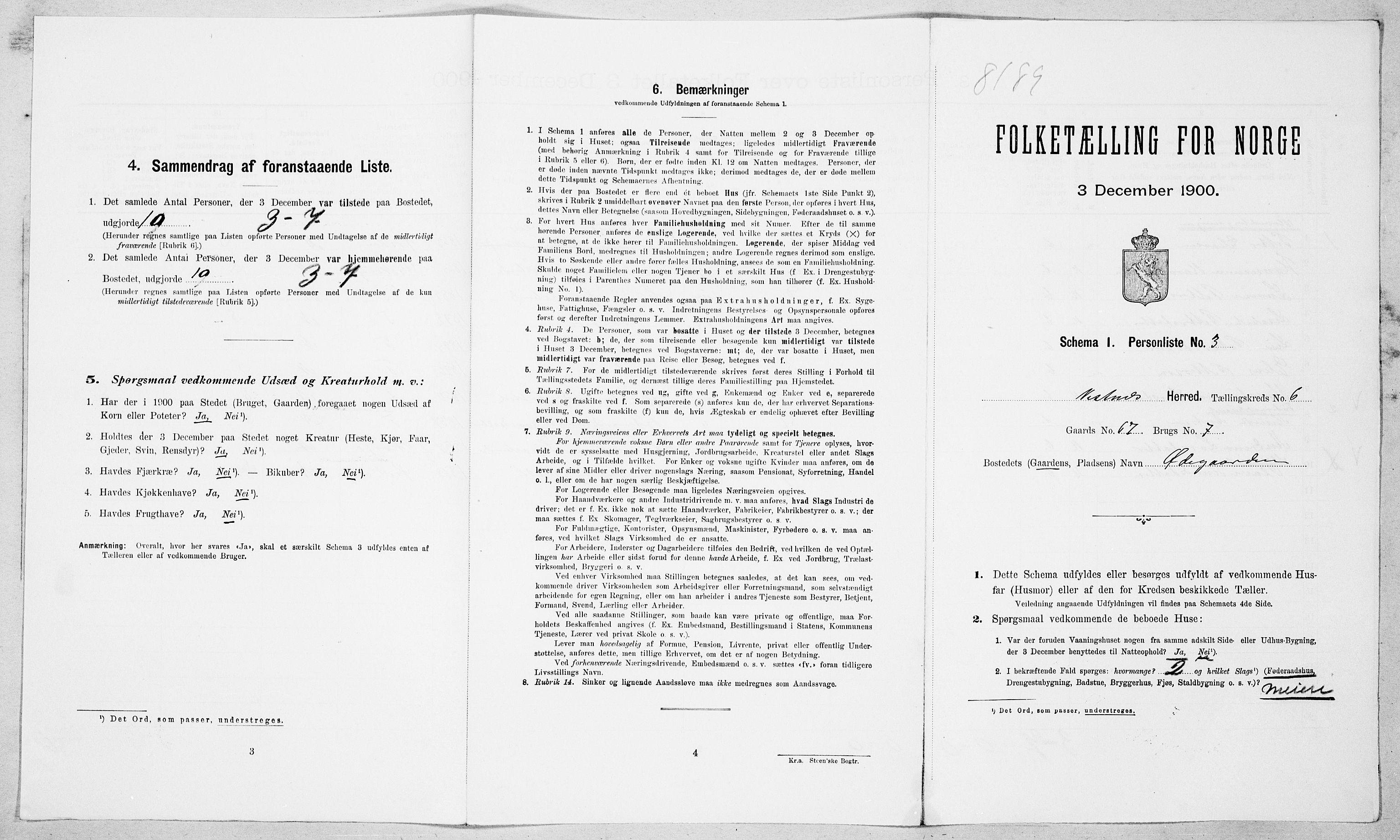 SAT, Folketelling 1900 for 1535 Vestnes herred, 1900, s. 619