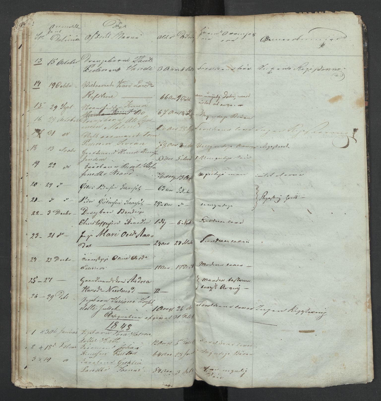 Fræna lensmannskontor, AV/SAT-A-1095/1/02/L0061: Dødsfortegnelser, 1836-1842