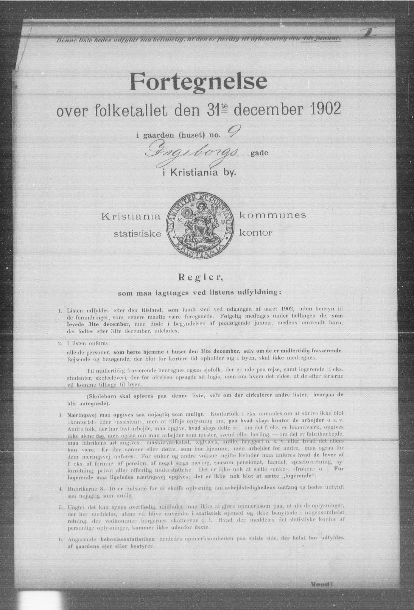 OBA, Kommunal folketelling 31.12.1902 for Kristiania kjøpstad, 1902, s. 8313