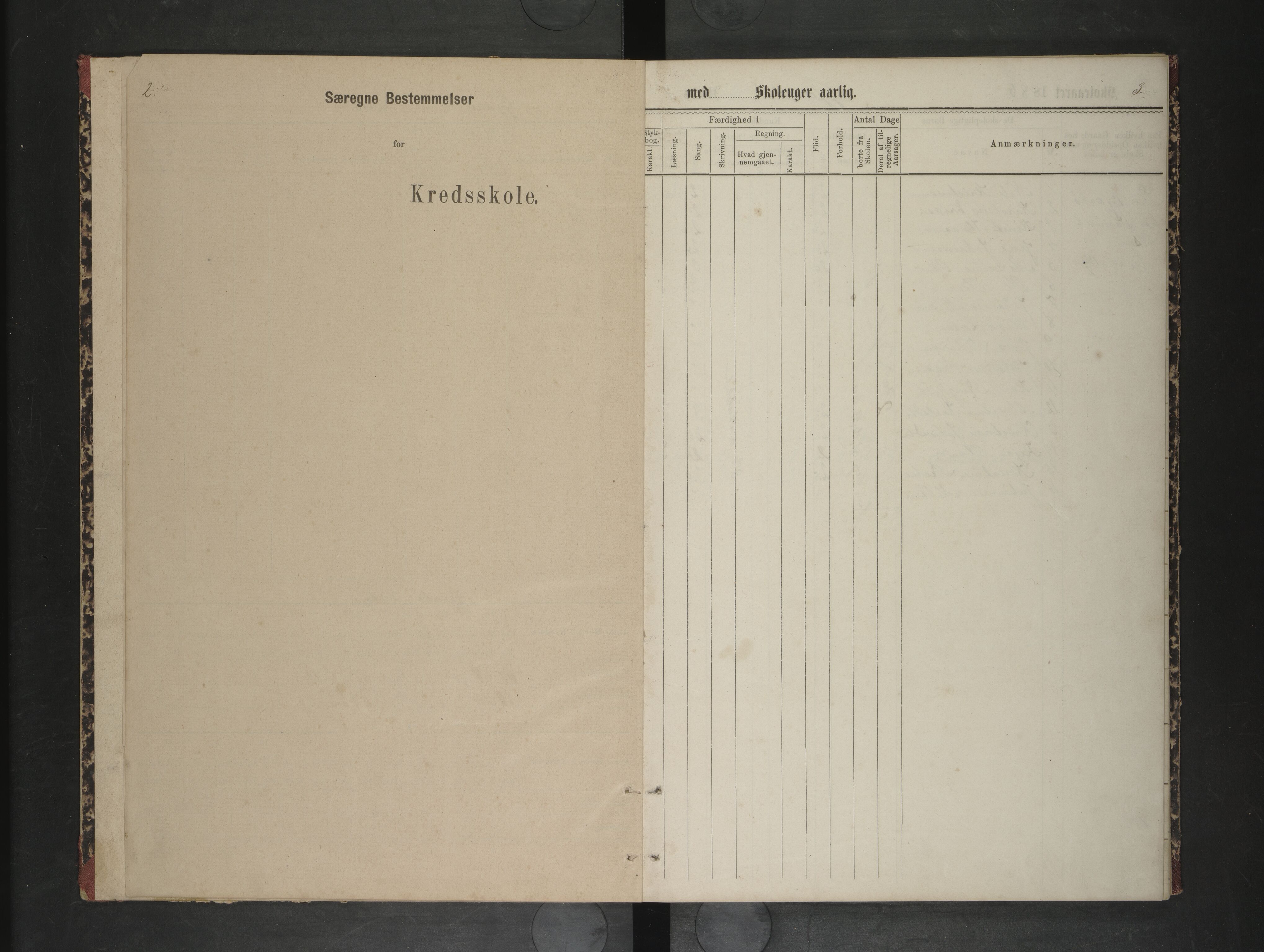 Rødøy kommune. Ymse skolekretser , AIN/K-18360.510.04/F/Fa/L0004: Skoleprotokoll:Gjærdø/Værangsfjorden, 1885-1890