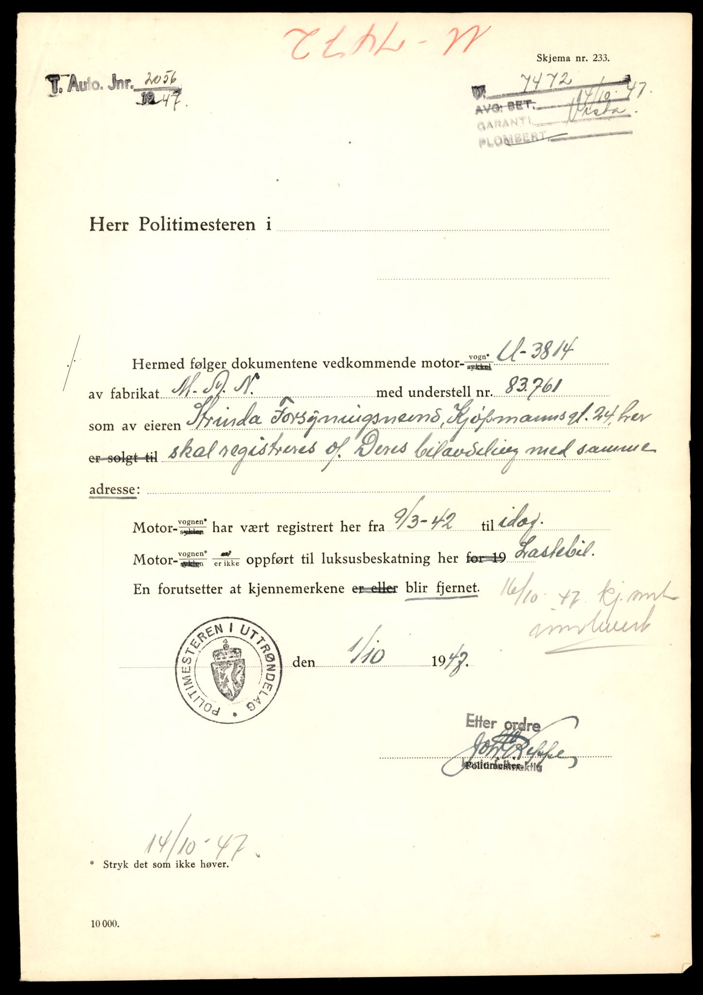Møre og Romsdal vegkontor - Ålesund trafikkstasjon, AV/SAT-A-4099/F/Fe/L0033: Registreringskort for kjøretøy T 12151 - T 12474, 1927-1998, s. 1505
