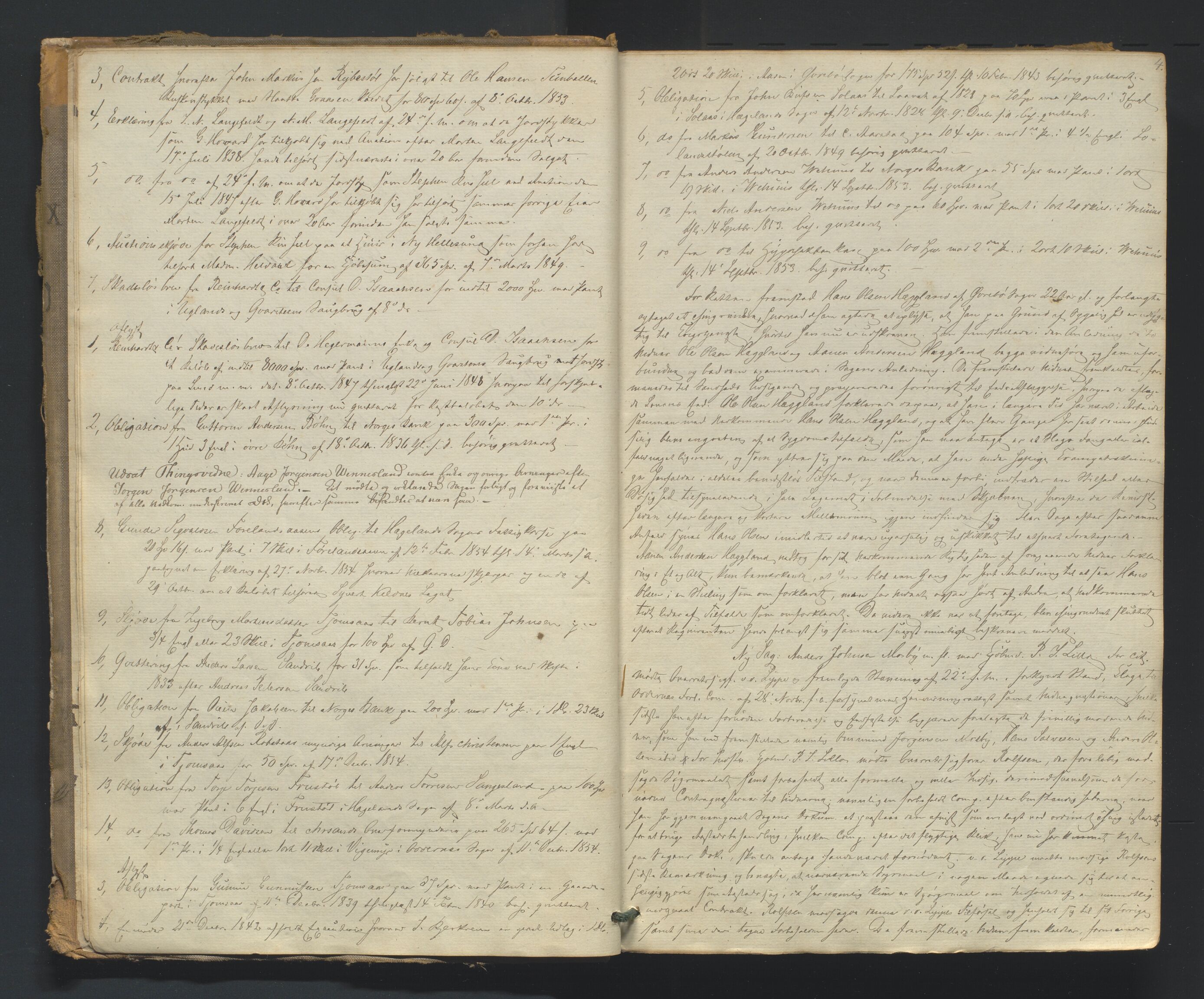 Torridal sorenskriveri, AV/SAK-1221-0012/F/Fa/L0001: Tingbok nr. 1, 1855-1864, s. 3b-4a