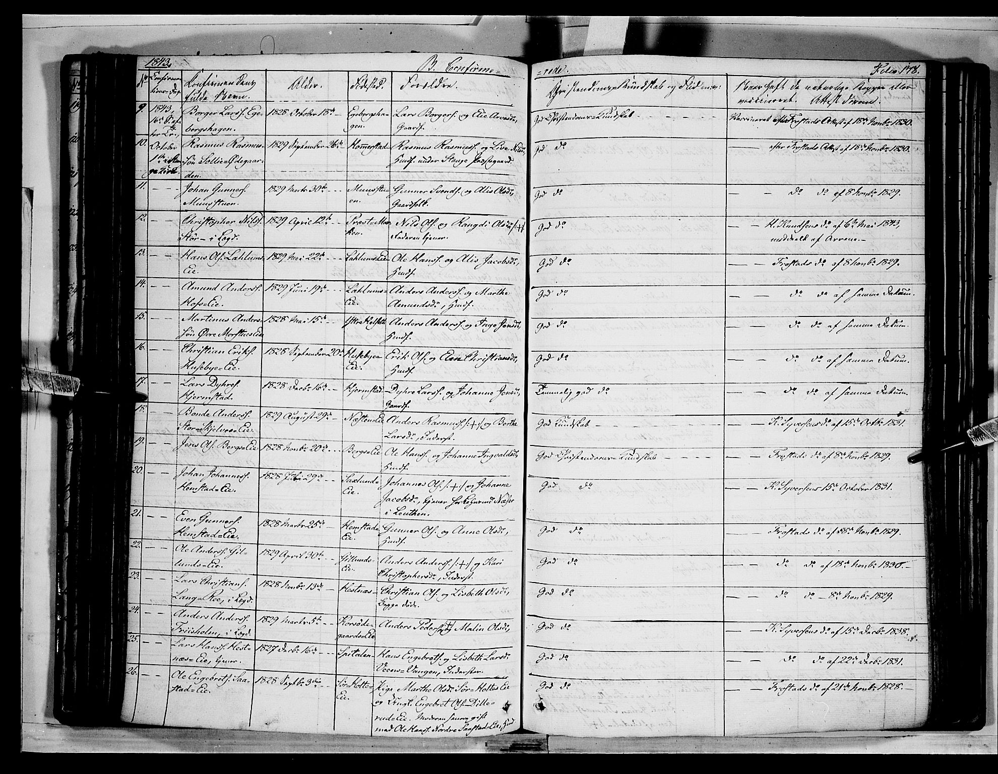 Stange prestekontor, AV/SAH-PREST-002/K/L0010: Ministerialbok nr. 10, 1835-1845, s. 178