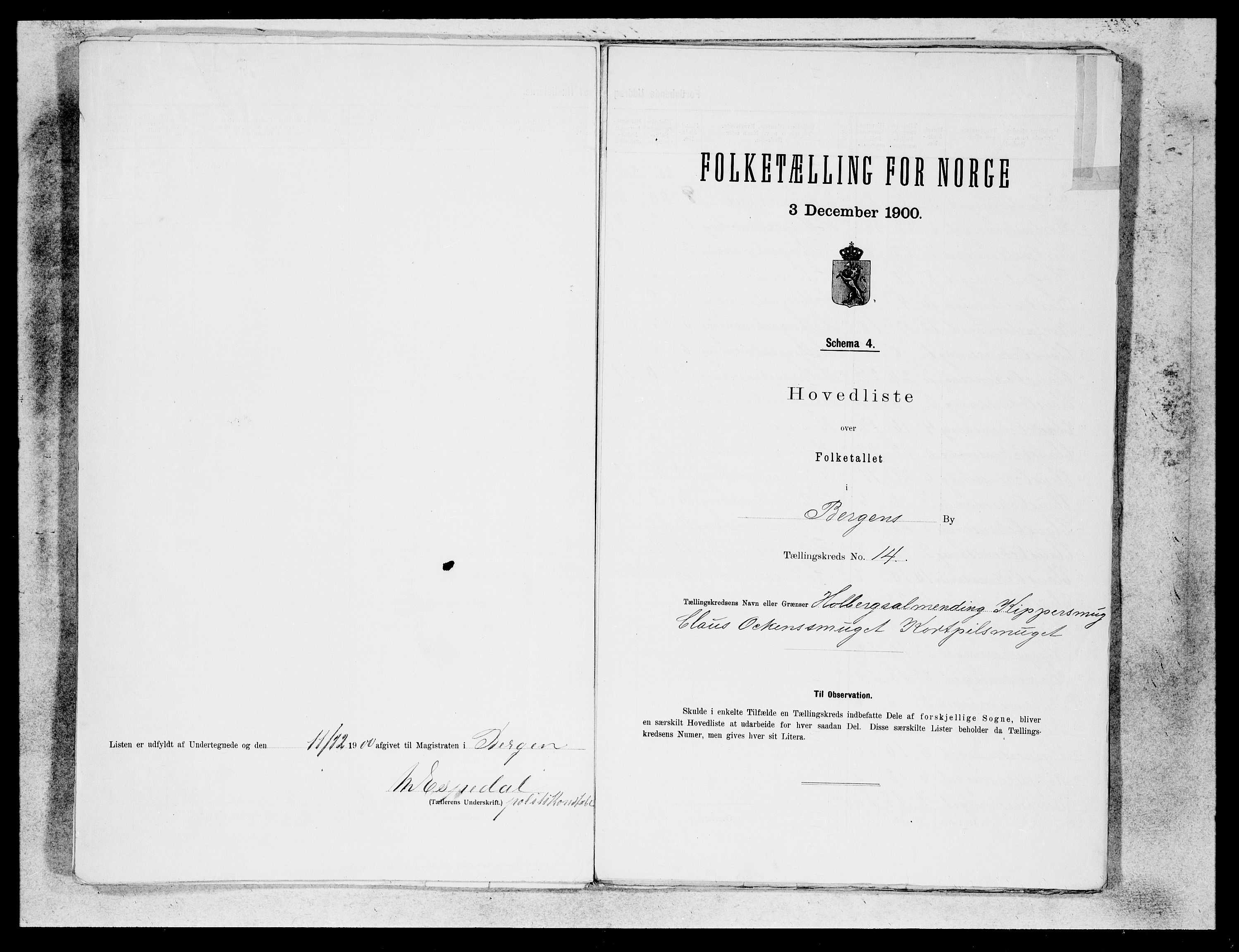 SAB, Folketelling 1900 for 1301 Bergen kjøpstad, 1900, s. 27