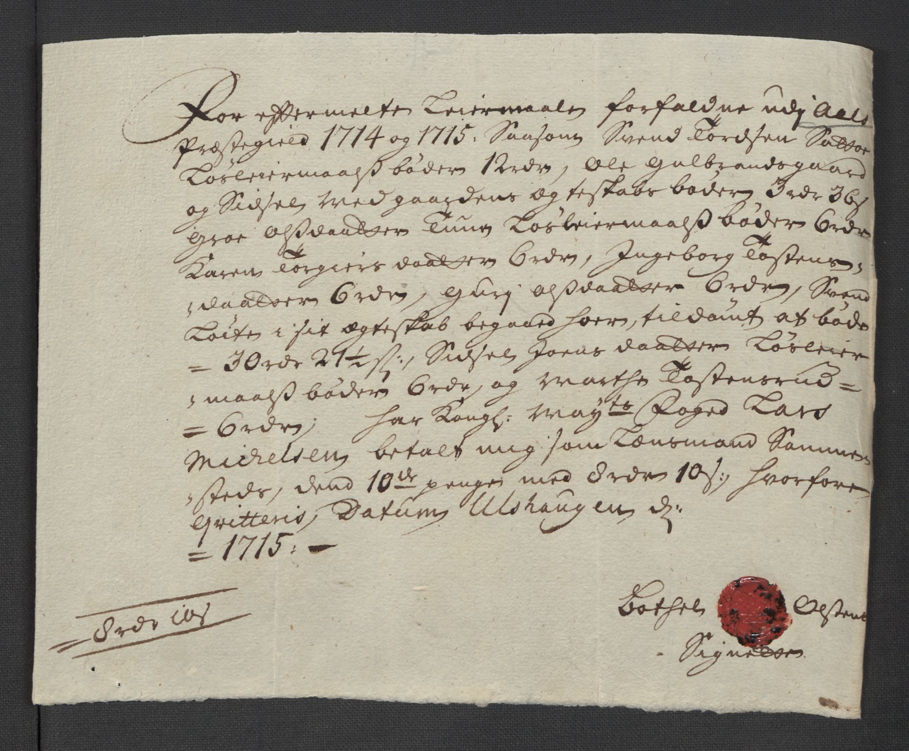 Rentekammeret inntil 1814, Reviderte regnskaper, Fogderegnskap, RA/EA-4092/R23/L1473: Fogderegnskap Ringerike og Hallingdal, 1715, s. 268