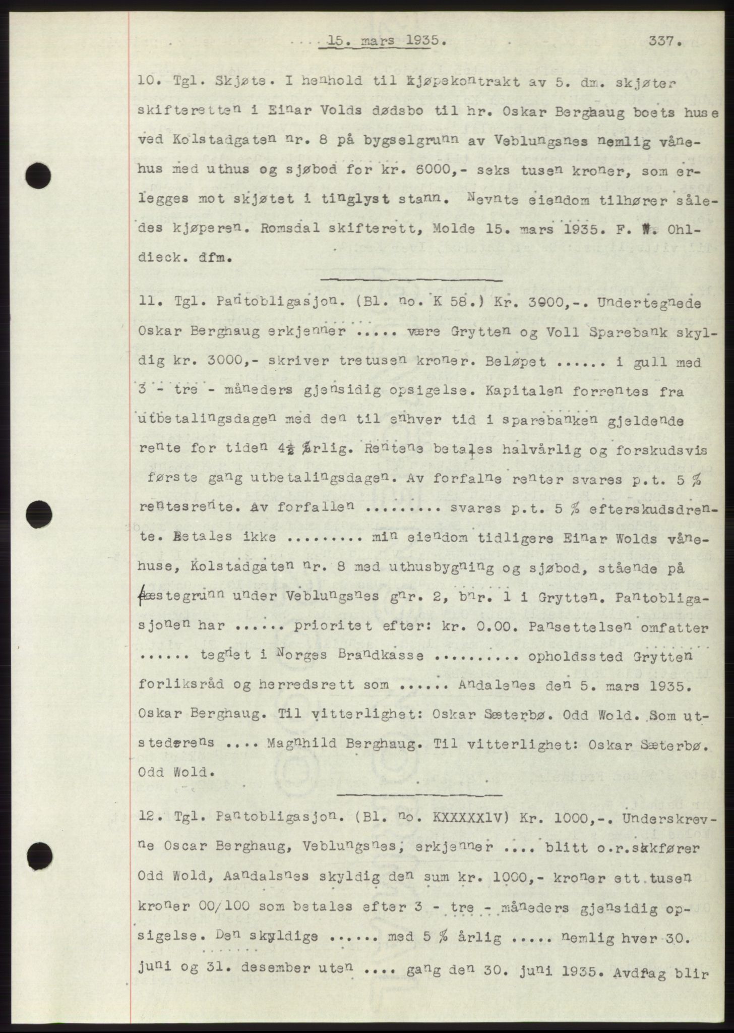 Romsdal sorenskriveri, SAT/A-4149/1/2/2C/L0066: Pantebok nr. 60, 1934-1935, Tingl.dato: 15.03.1935