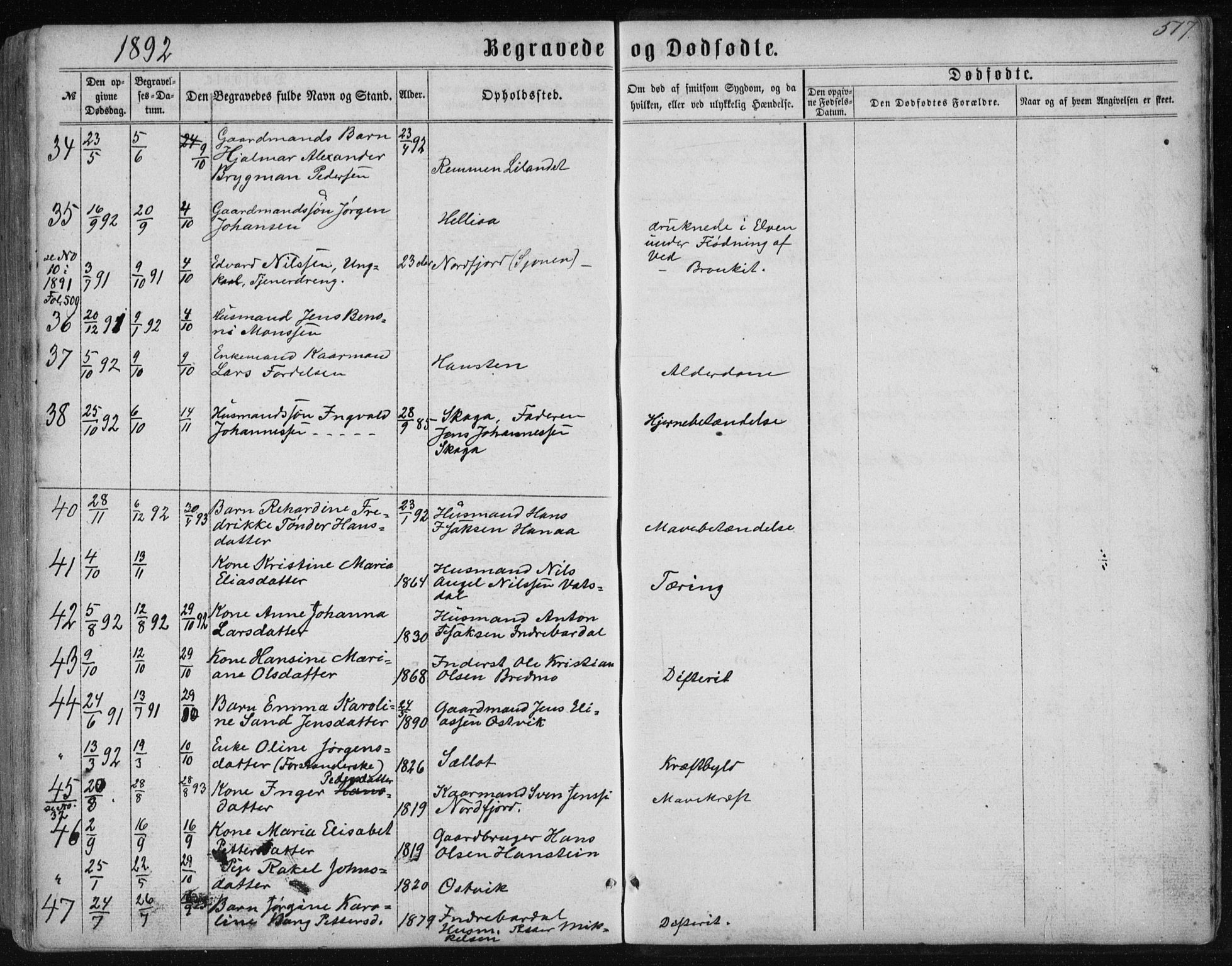 Ministerialprotokoller, klokkerbøker og fødselsregistre - Nordland, AV/SAT-A-1459/838/L0556: Klokkerbok nr. 838C03, 1861-1893, s. 517