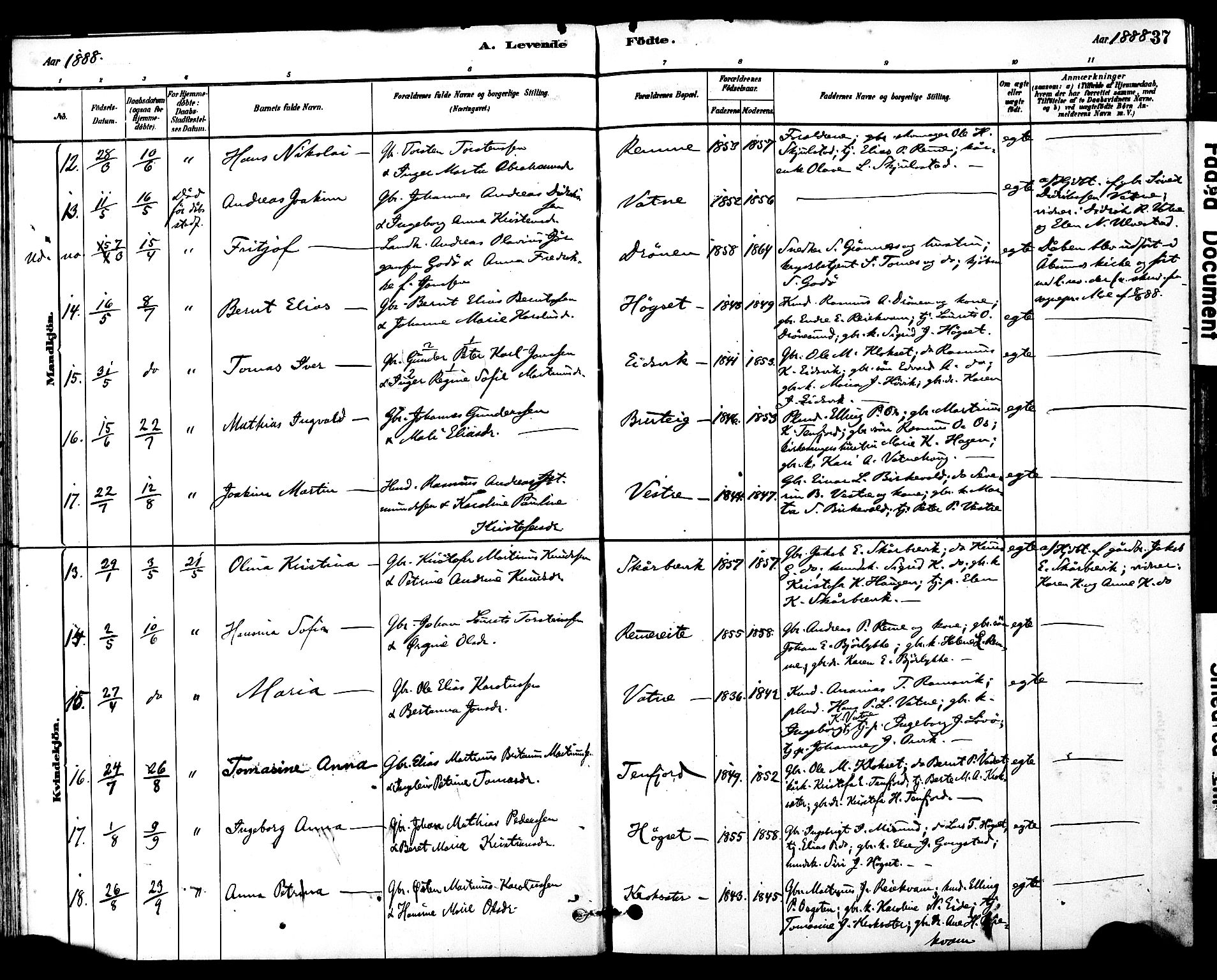 Ministerialprotokoller, klokkerbøker og fødselsregistre - Møre og Romsdal, AV/SAT-A-1454/525/L0374: Ministerialbok nr. 525A04, 1880-1899, s. 37