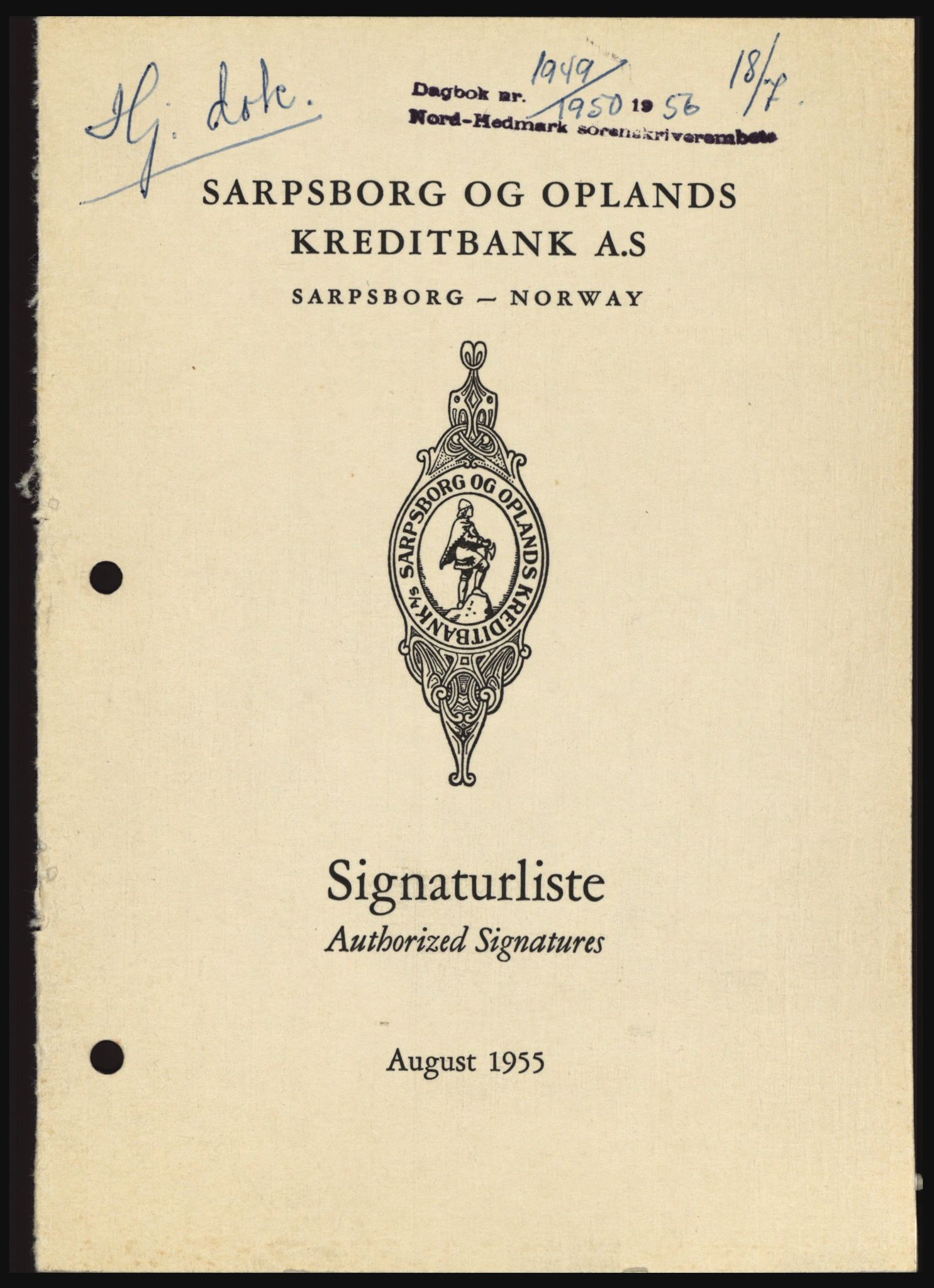 Nord-Hedmark sorenskriveri, SAH/TING-012/H/Hc/L0010: Pantebok nr. 10, 1955-1956, Dagboknr: 1949/1956