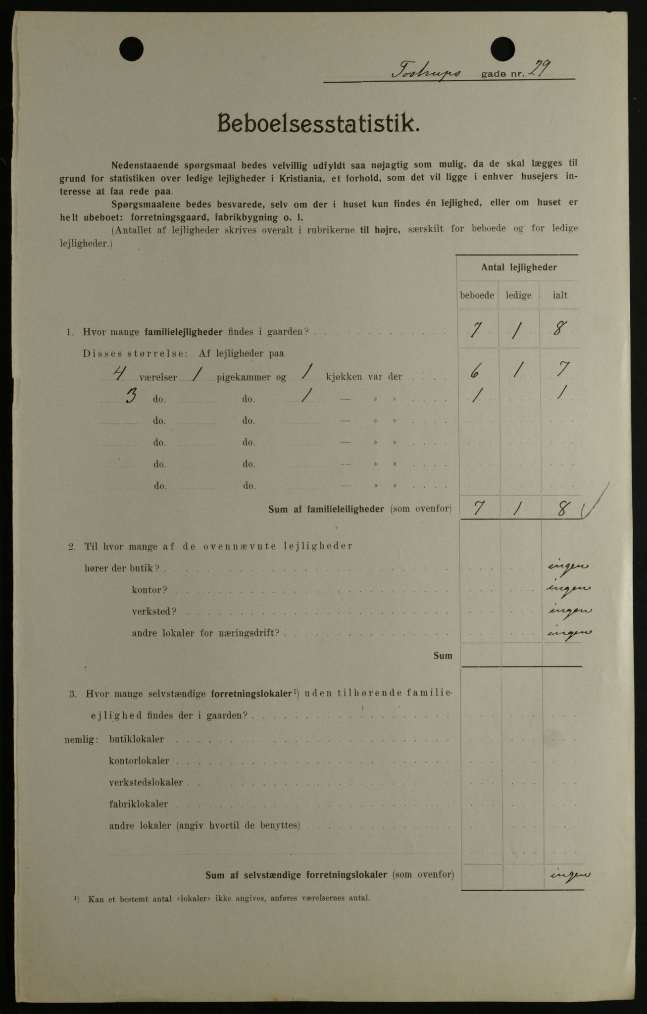 OBA, Kommunal folketelling 1.2.1908 for Kristiania kjøpstad, 1908, s. 103802