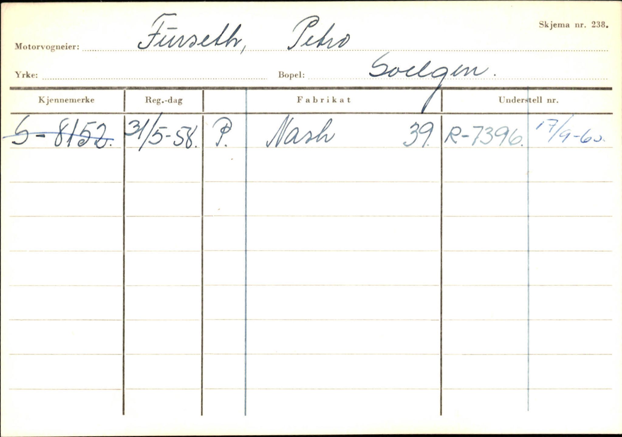 Statens vegvesen, Sogn og Fjordane vegkontor, AV/SAB-A-5301/4/F/L0133: Eigarregister Bremanger A-Å. Gaular A-H, 1945-1975, s. 425