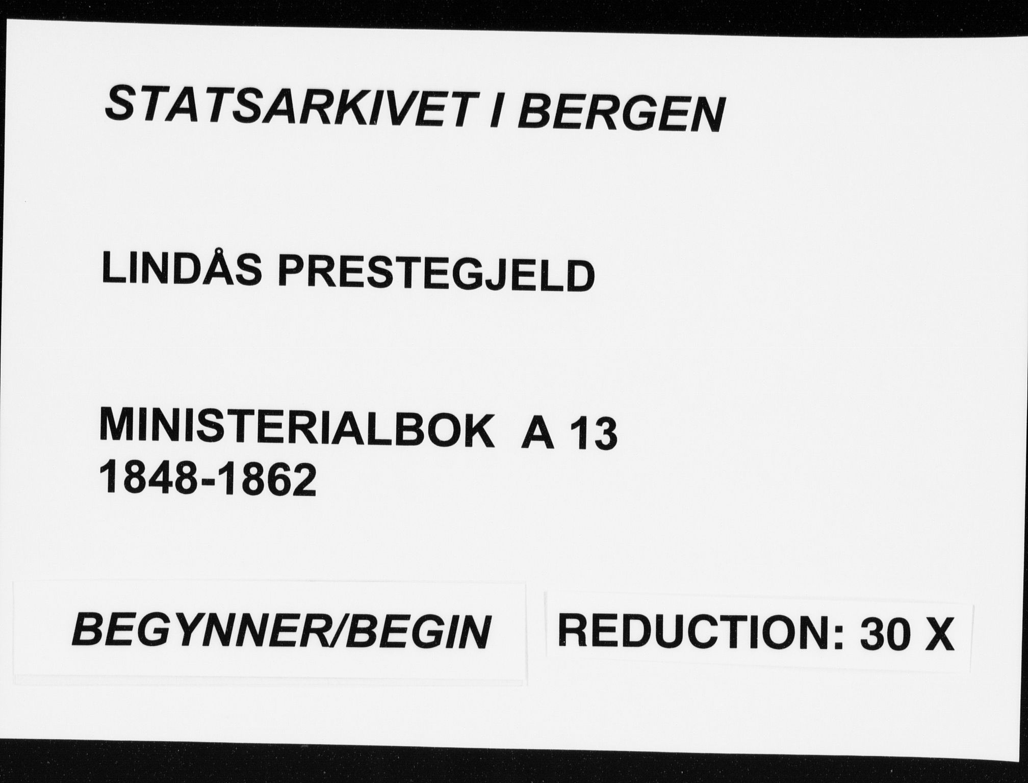 Lindås Sokneprestembete, SAB/A-76701/H/Haa: Ministerialbok nr. A 13, 1848-1862