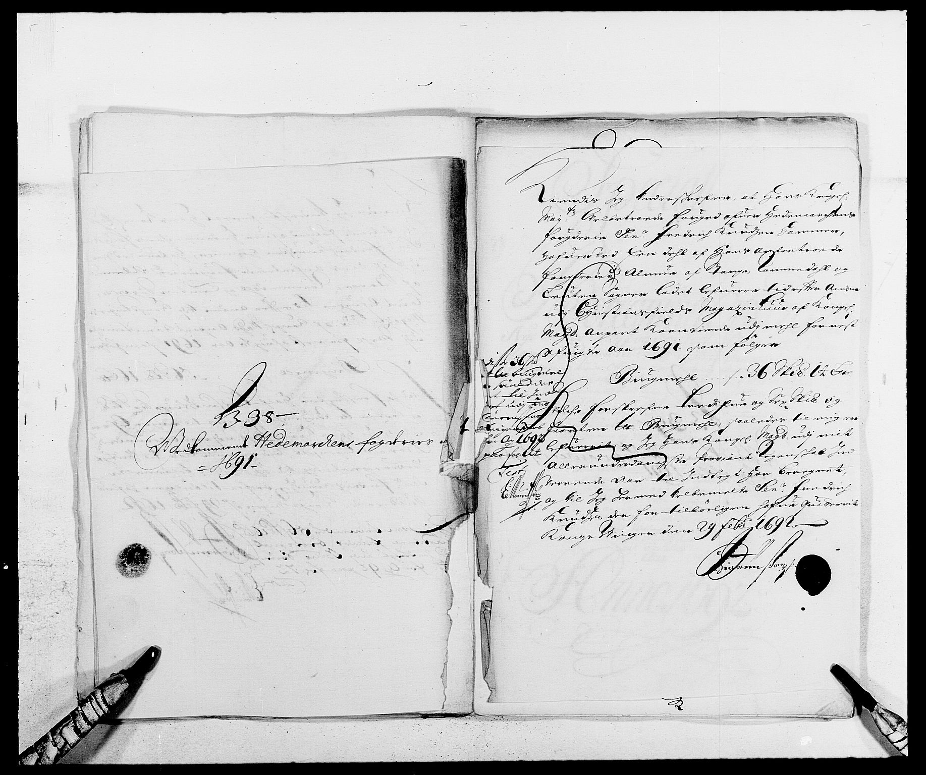 Rentekammeret inntil 1814, Reviderte regnskaper, Fogderegnskap, AV/RA-EA-4092/R16/L1032: Fogderegnskap Hedmark, 1689-1692, s. 78