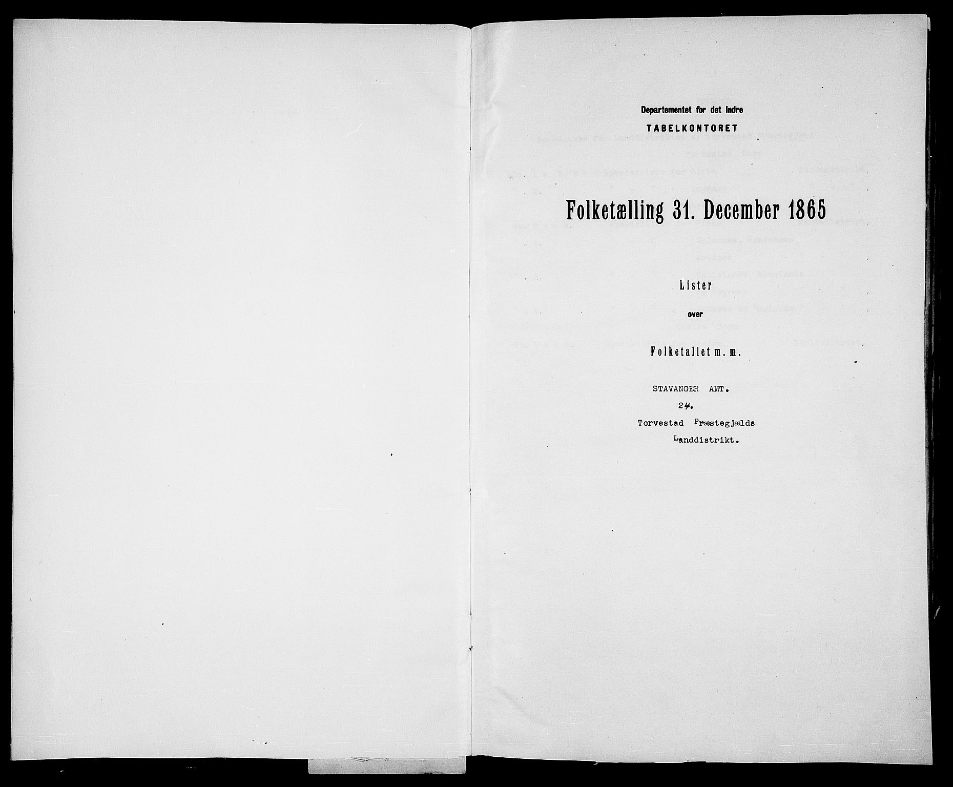 RA, Folketelling 1865 for 1152L Torvastad prestegjeld, Torvastad sokn, Skåre sokn og Utsira sokn, 1865, s. 2