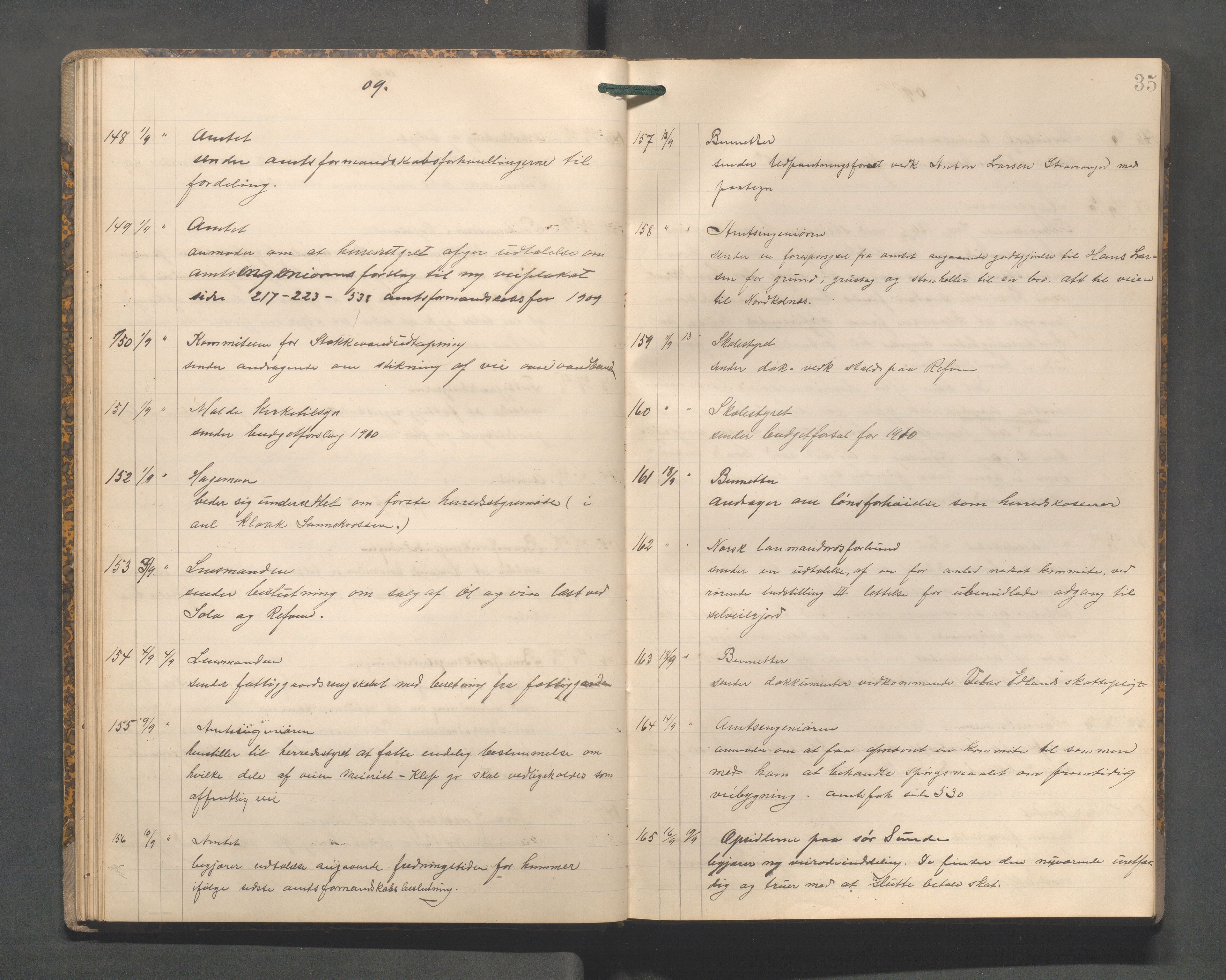 Håland kommune - Formannskapet, IKAR/K-101851/C/L0002: Journal, 1907-1914, s. 35