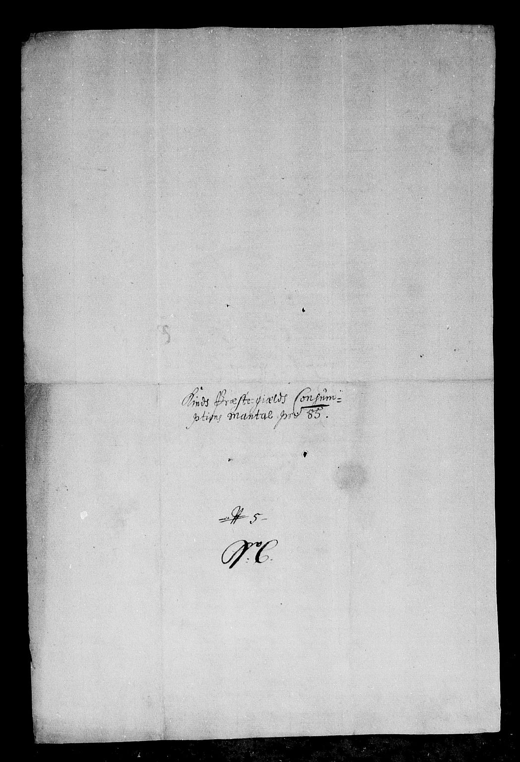 Rentekammeret inntil 1814, Reviderte regnskaper, Stiftamtstueregnskaper, Bergen stiftamt, RA/EA-6043/R/Rc/L0077: Bergen stiftamt, 1685