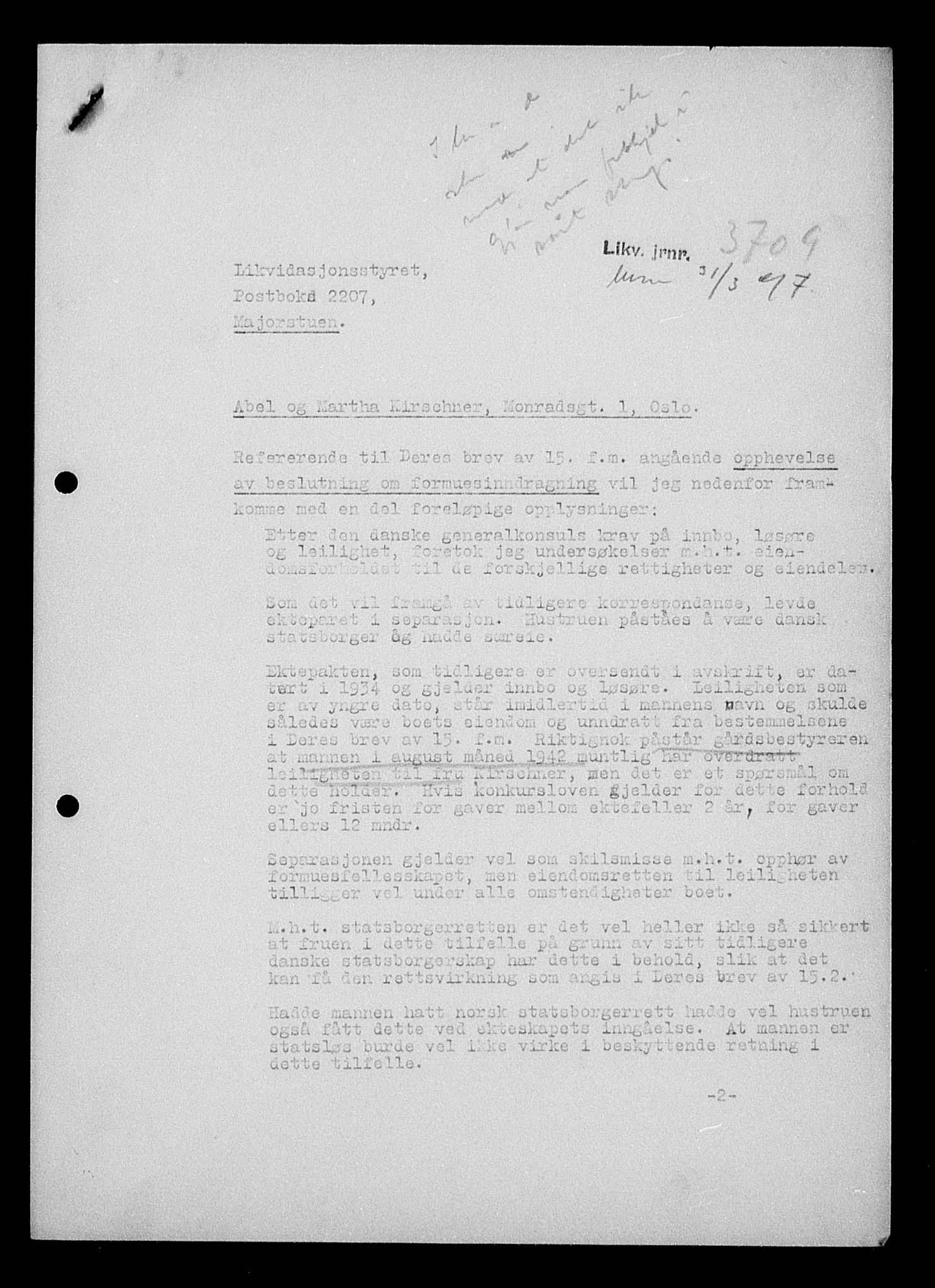 Justisdepartementet, Tilbakeføringskontoret for inndratte formuer, AV/RA-S-1564/H/Hc/Hcc/L0951: --, 1945-1947, s. 491