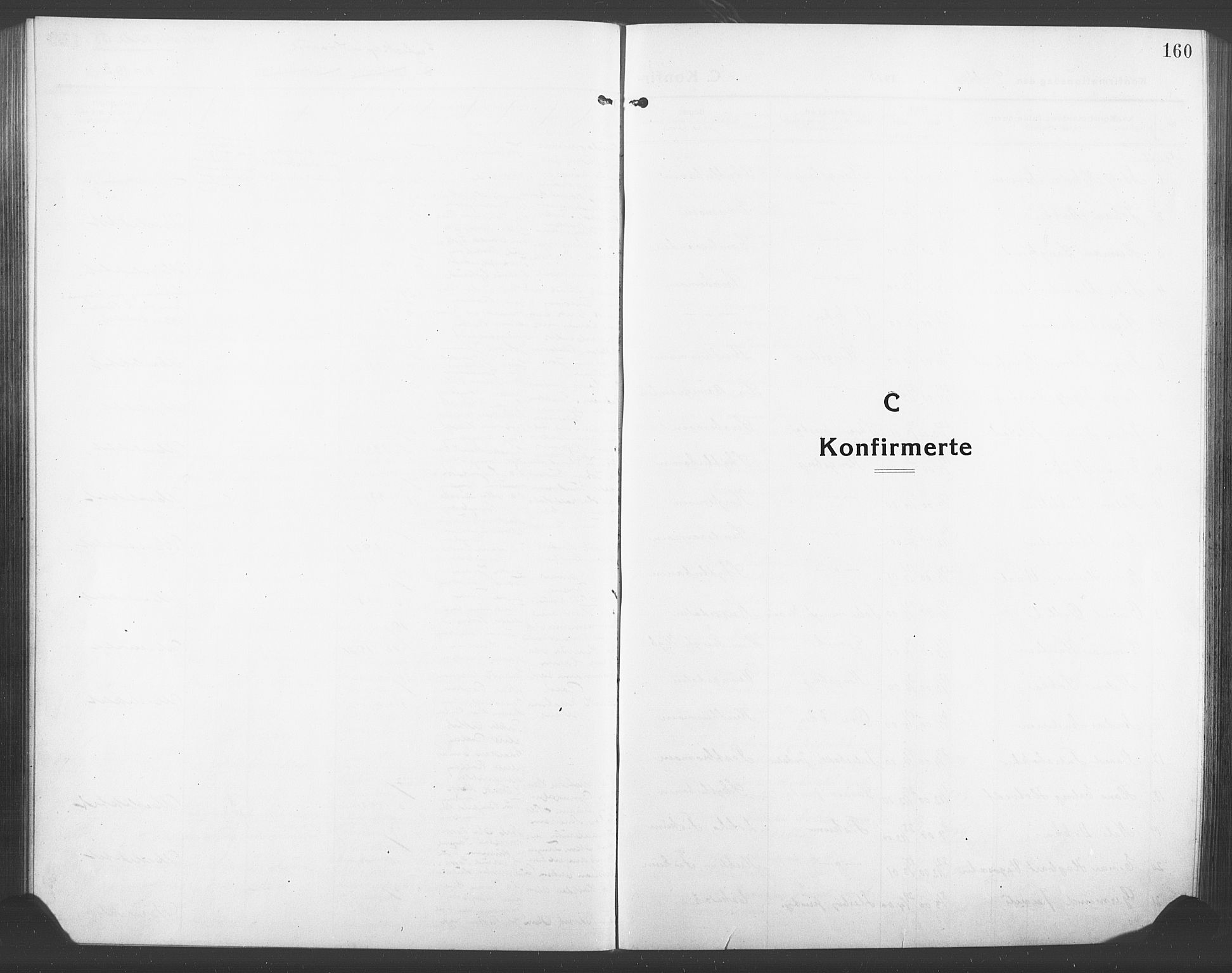 Kongsberg kirkebøker, SAKO/A-22/G/Ga/L0008: Klokkerbok nr. 8, 1915-1932, s. 160