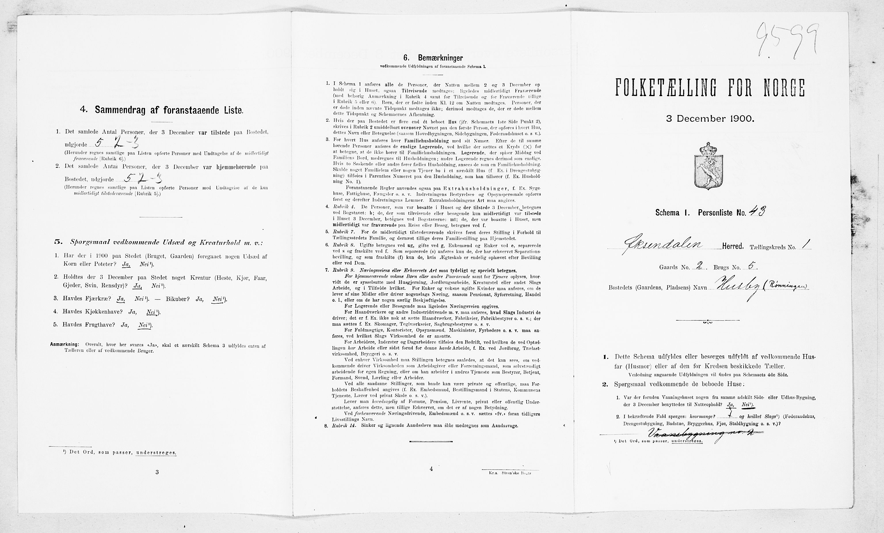 SAT, Folketelling 1900 for 1561 Øksendal herred, 1900, s. 60