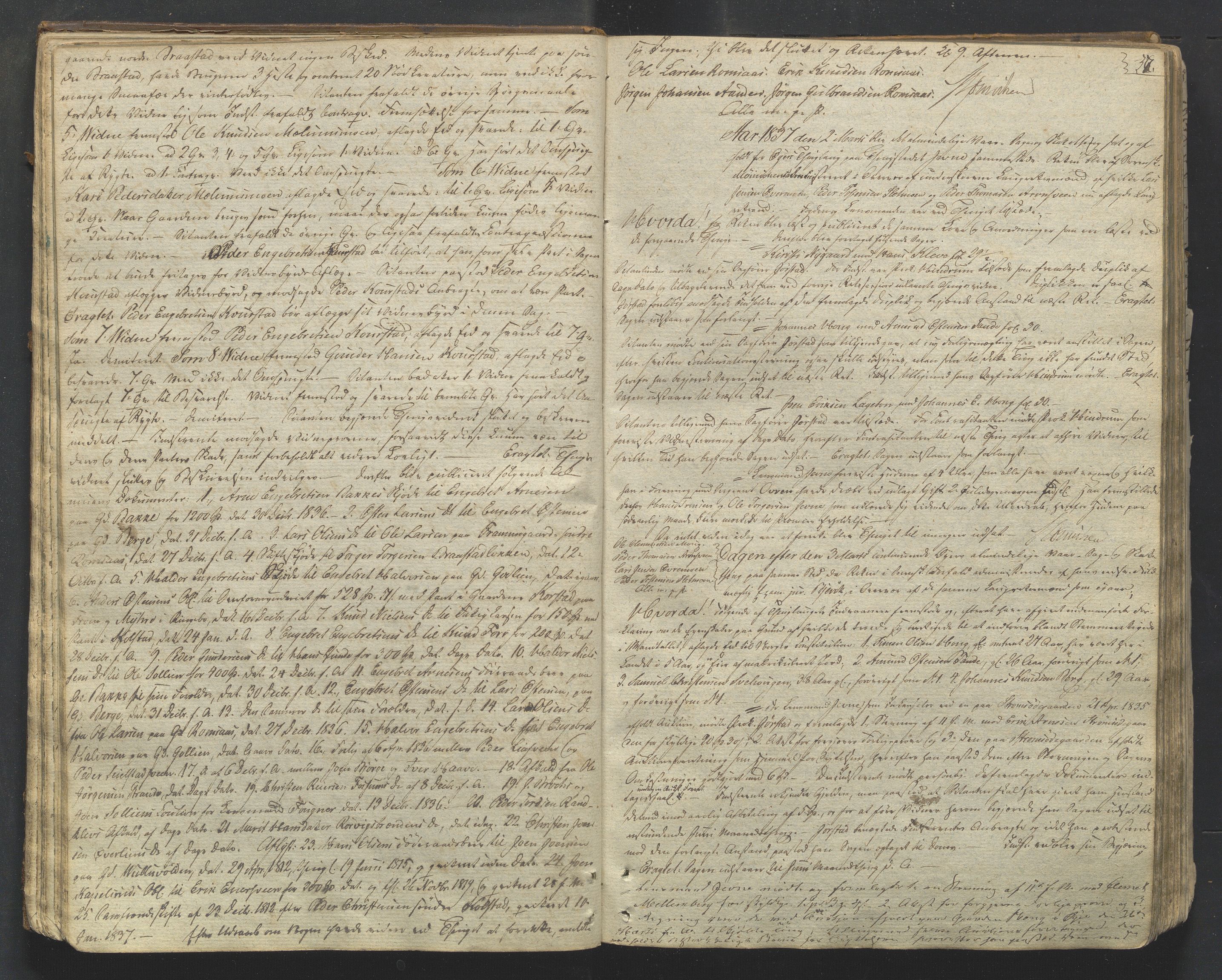 Mellom-Gudbrandsdal sorenskriveri, AV/SAH-TING-038/G/Gb/L0001: Tingbok, 1835-1849, s. 36b-37a