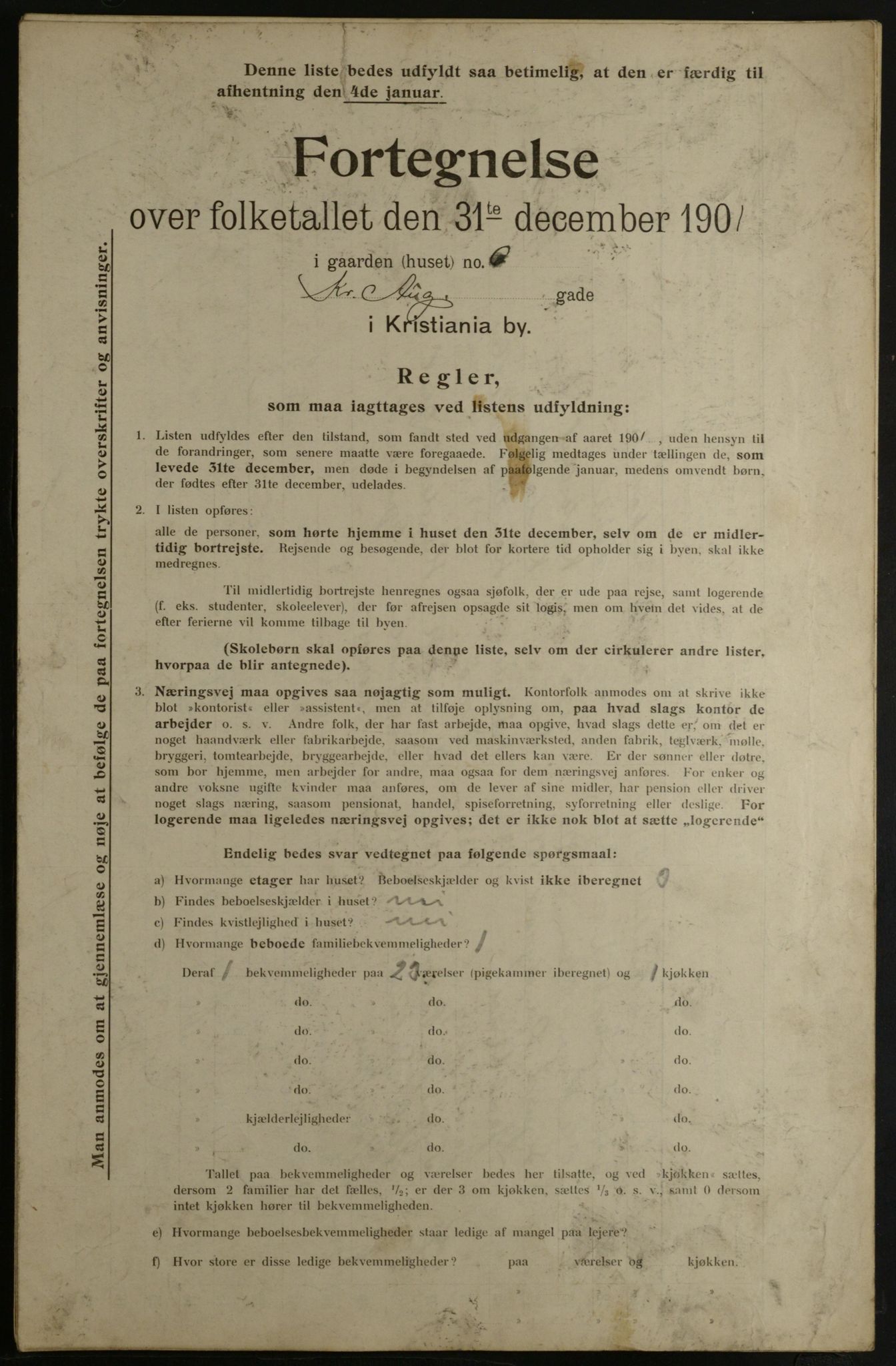 OBA, Kommunal folketelling 31.12.1901 for Kristiania kjøpstad, 1901, s. 8294