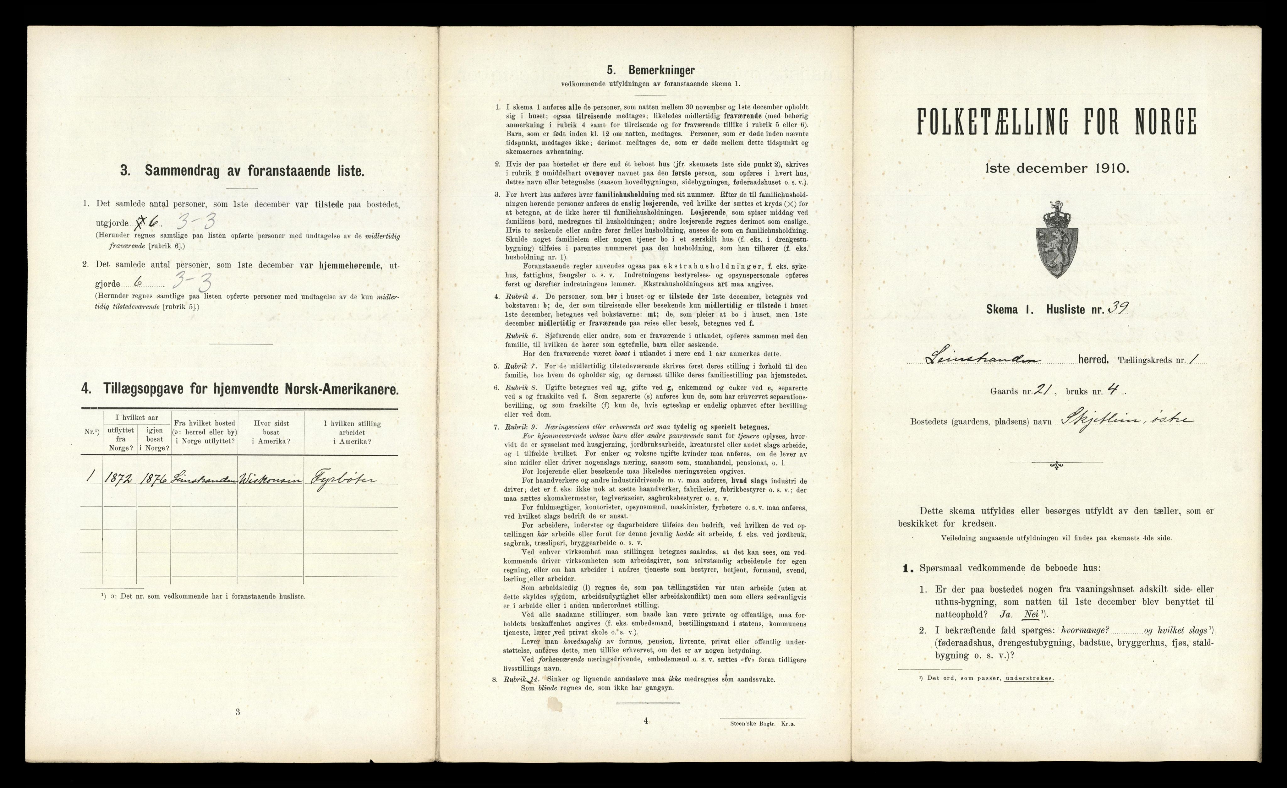 RA, Folketelling 1910 for 1654 Leinstrand herred, 1910, s. 101